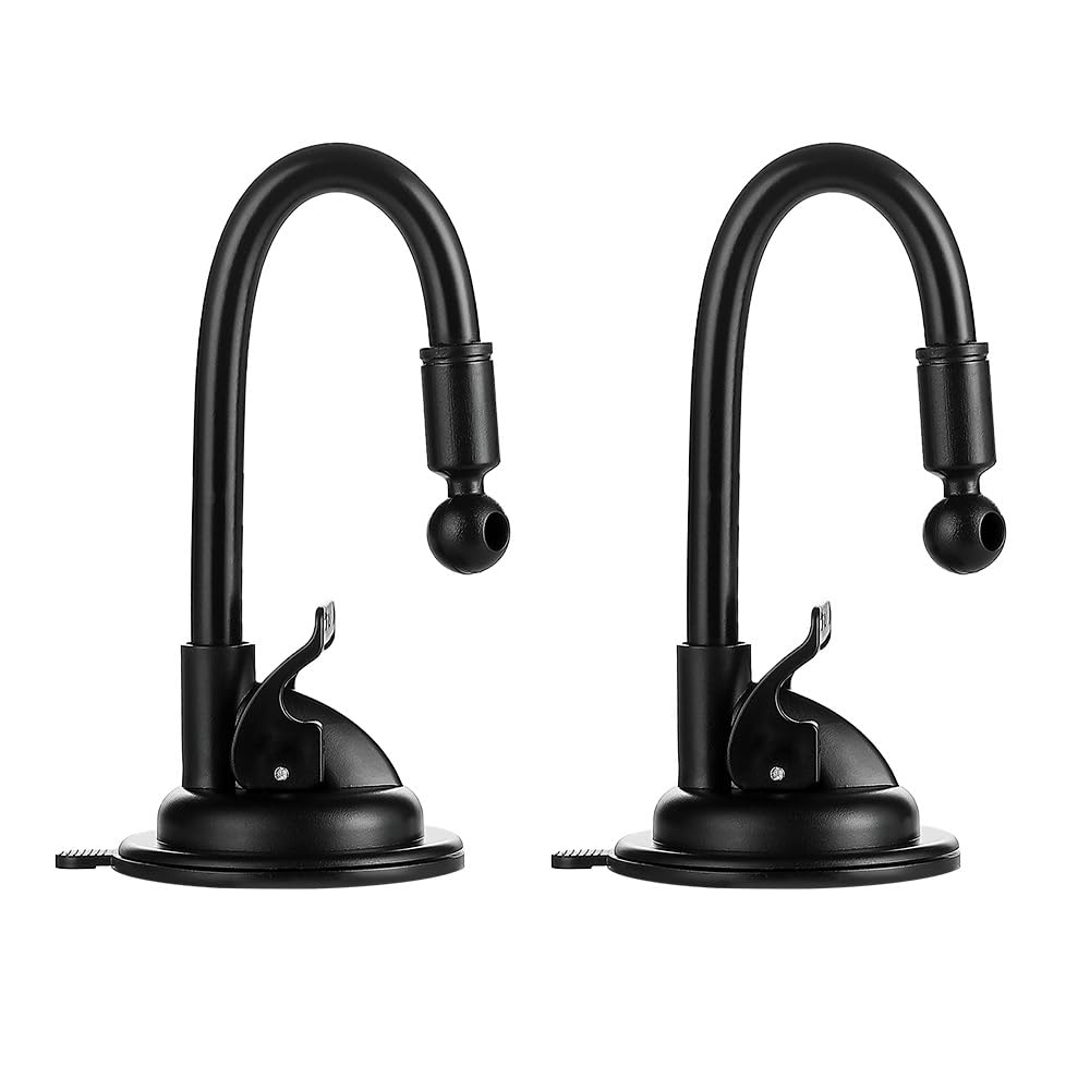 2 Pack Car Phone Mount Holder - Long Neck Suction Cup Stand with 17mm Ball Joint for Windshield & Dashboard, Magnetic Phone Clip for iPhone, Android, GPS - Perfect for Driving, Navigation & Hands-Free Calling
