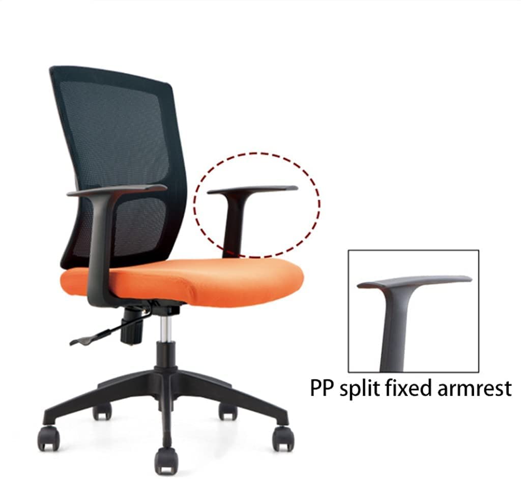 Ergonomic Office Chair with Adjustable Height, Lumbar Support & Swivel - Black Computer Desk Chair for Home & Office Workspaces