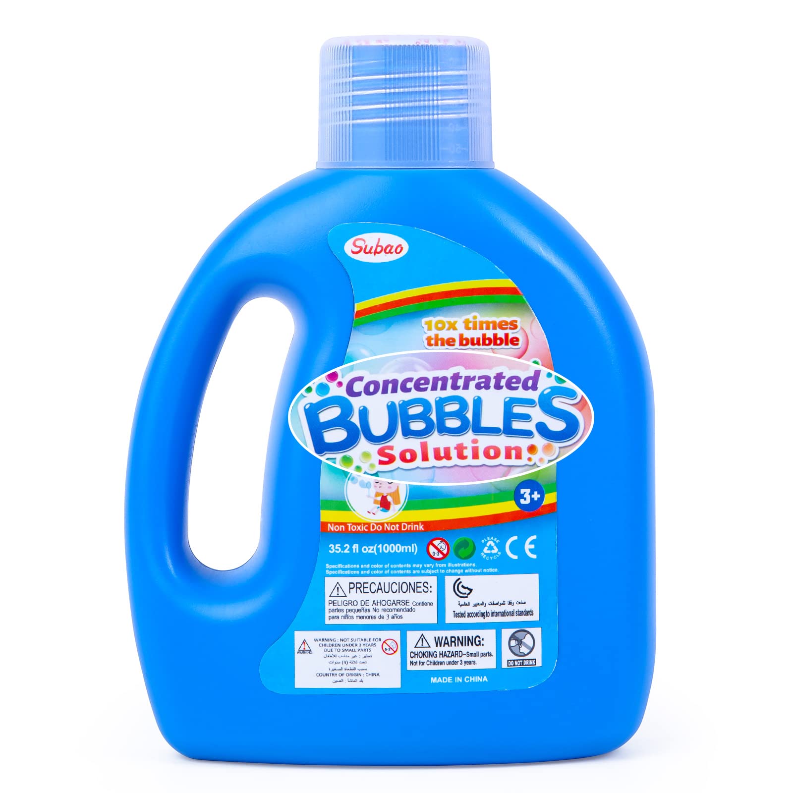 35.2 oz Non-Toxic Bubble Solution Refill for Kids Bubble Machines - Safe Concentrated Bubble Liquid (Makes 2.6 Gallon) - Spill-Proof Bubble Juice for Wands & Toys - Perfect for Summer Parties, Birthdays, Weddings, Outdoor Play & Backyard Fun - Ideal for Park Picnics, School Events, and Family Gatherings