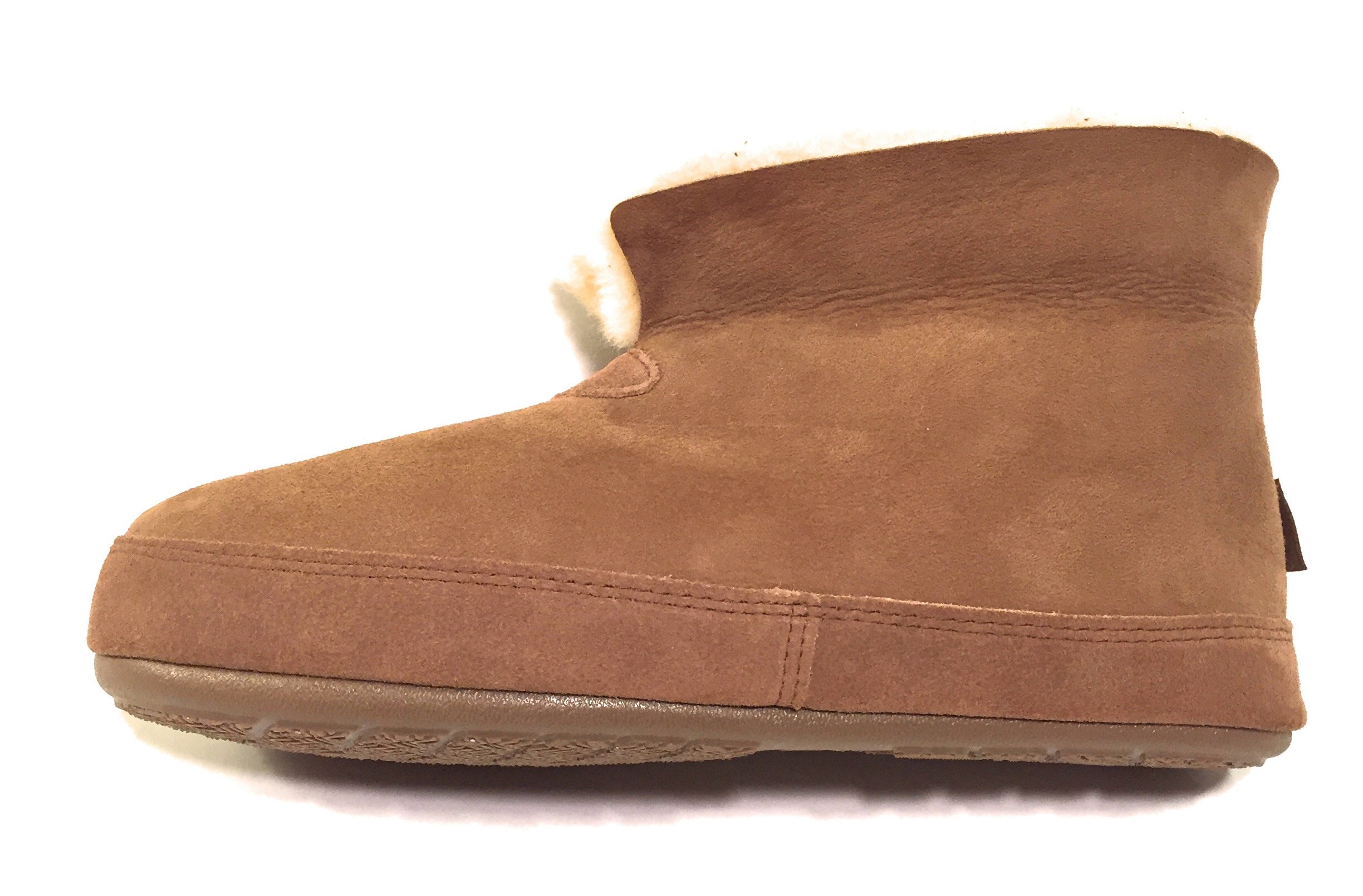 Men's Fireside Sheepskin Slippers - Soft Indoor/Outdoor Winter House Shoes for Cozy Home Comfort & Warmth