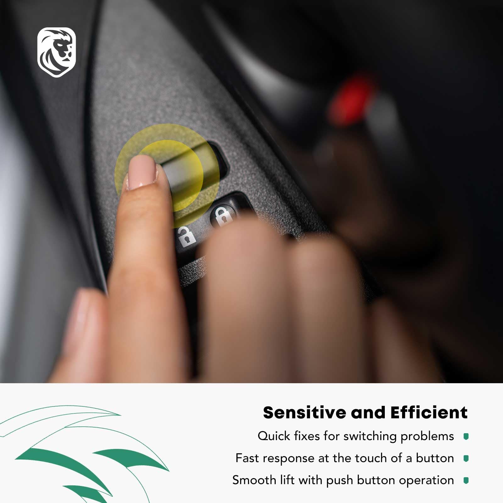 YHTAUTO Power Window Switch Replacement for Porsche Cayenne 911 Panamera Cayman - 4 Pin Front or Rear Window Control Switch - Compatible with 2003-2023 Models - Easy DIY Installation for Car Window Repair & Maintenance