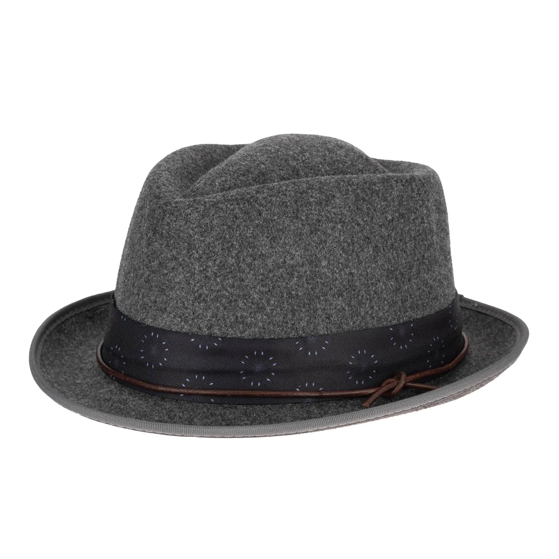Stylish Men's Wool Felt Pork Pie Hat - Classic Fedora for Casual Wear, Vintage Fashion & Outdoor Events