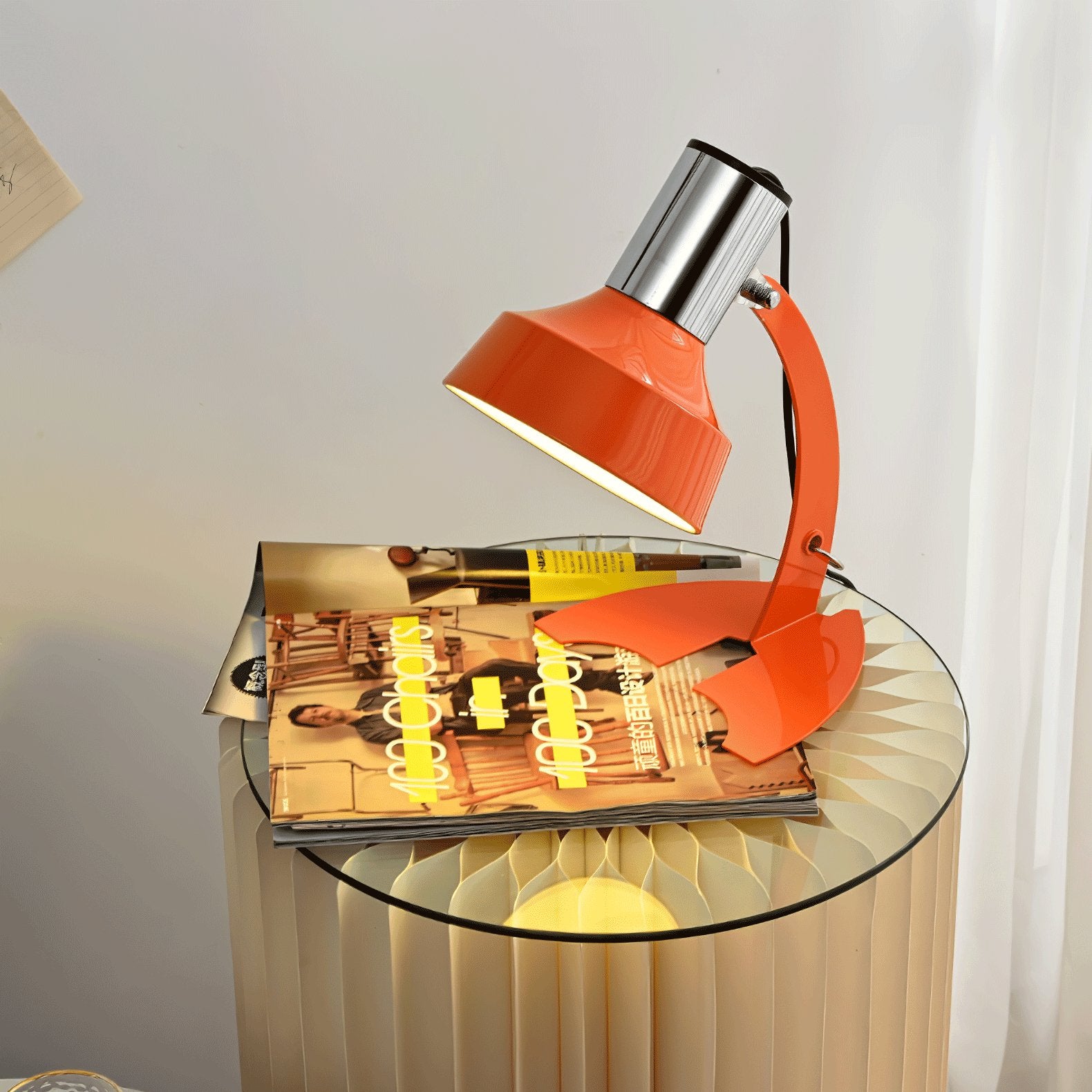 Elegant Fish Tail Arch Table Lamp - Modern LED Desk Light for Bedroom, Living Room & Office Decor - Perfect for Reading, Working & Ambient Lighting