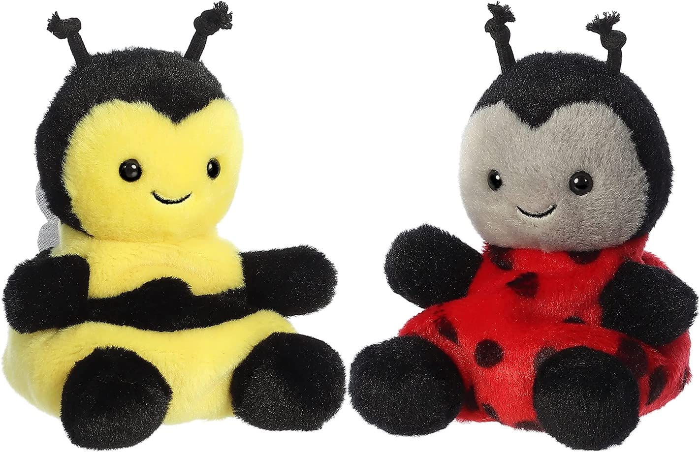 Aurora Palm Pals Plush Toy Set - Queeny Bee & Spots Ladybug Stuffed Animals for Kids | Perfect for Playtime, Gifts, and Nursery Decor