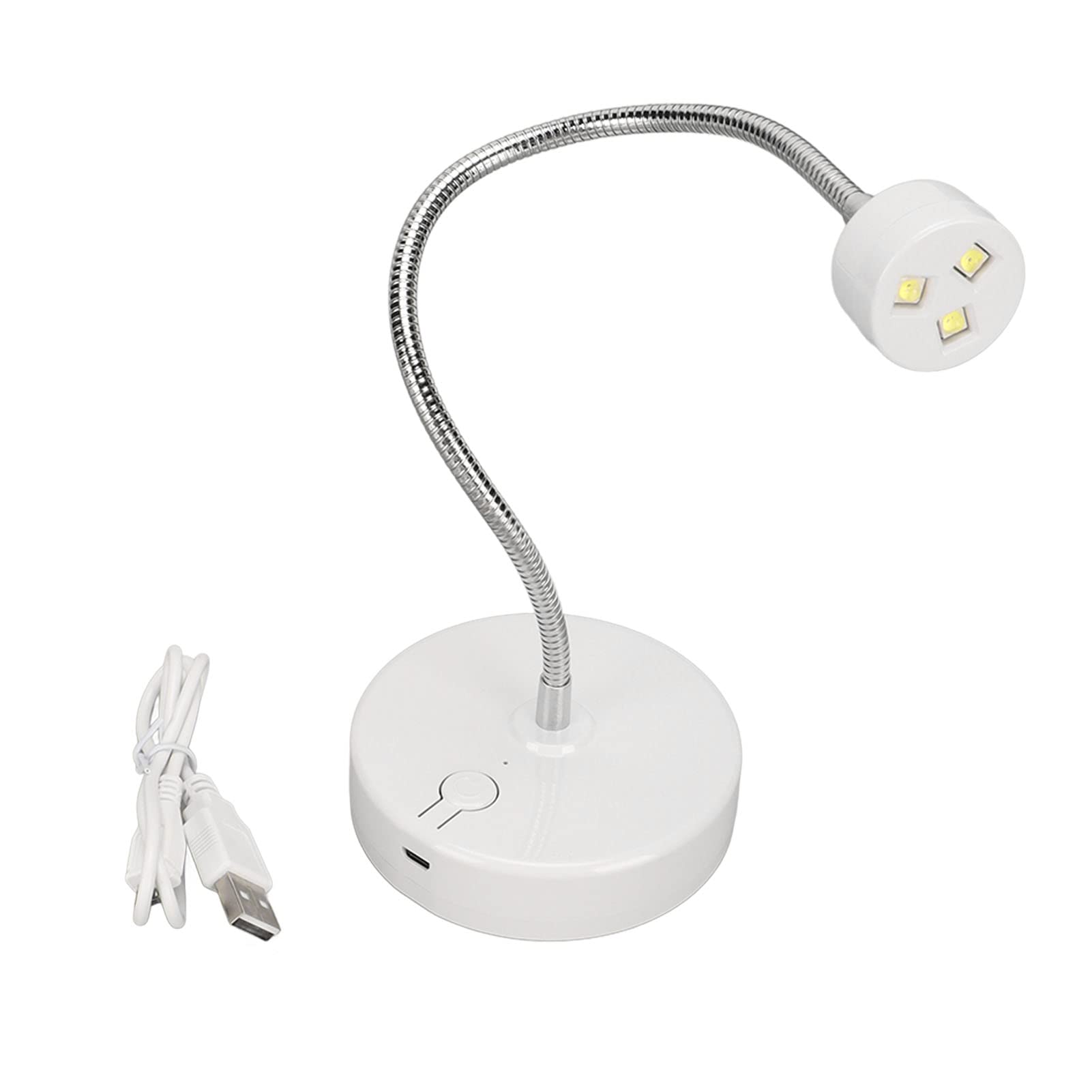 2 in 1 USB Nail Lamp with Gooseneck - 3 LED Chips for Manicure & Salon Use