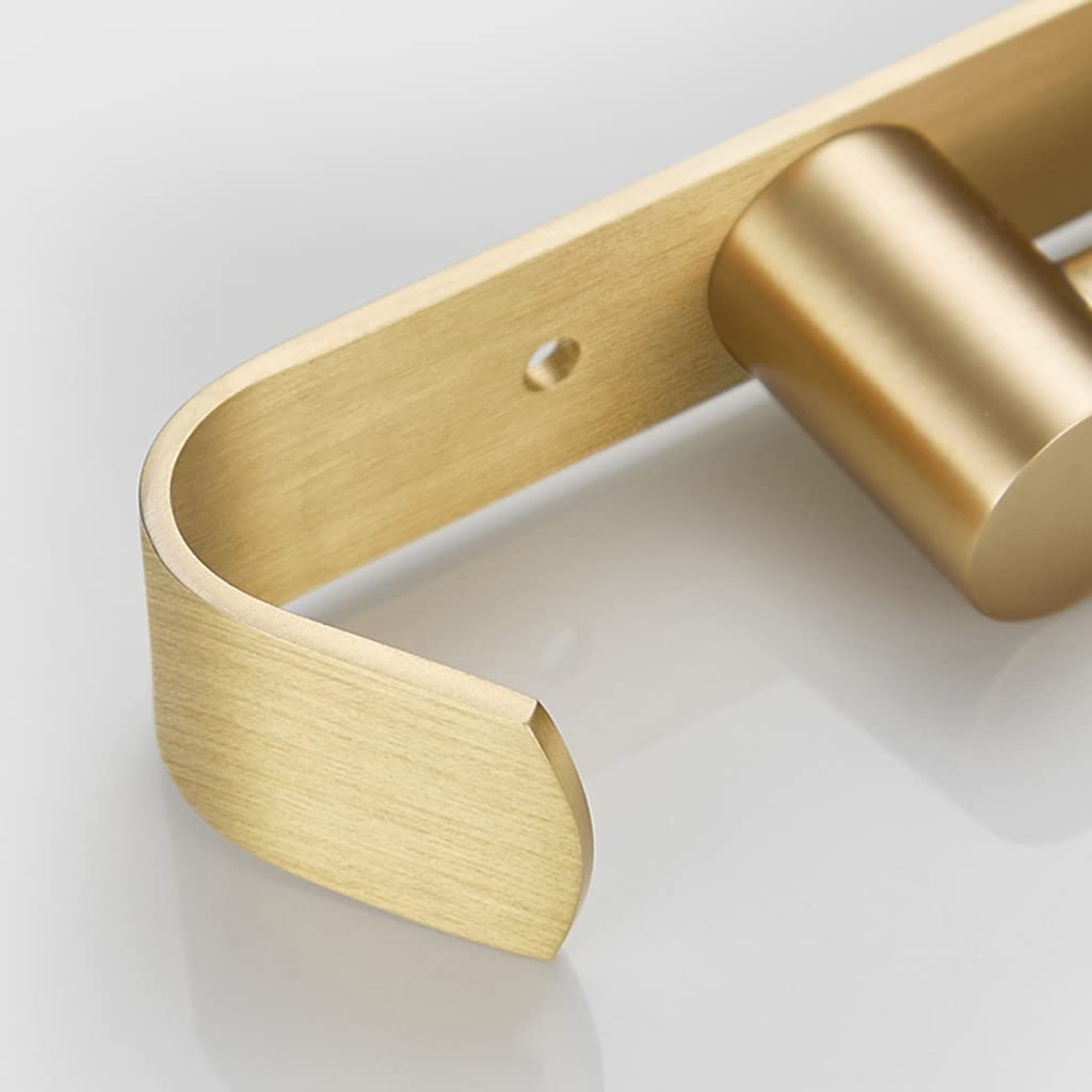 Luxury Brass Swing Out Towel Bar - Gold Brushed Finish Modern Towel Rack for Bathroom or Kitchen - Folding Arm Swivel Hanger - Bathroom Storage Organizer in Black - Perfect for Small Spaces & Spa-Like Luxury