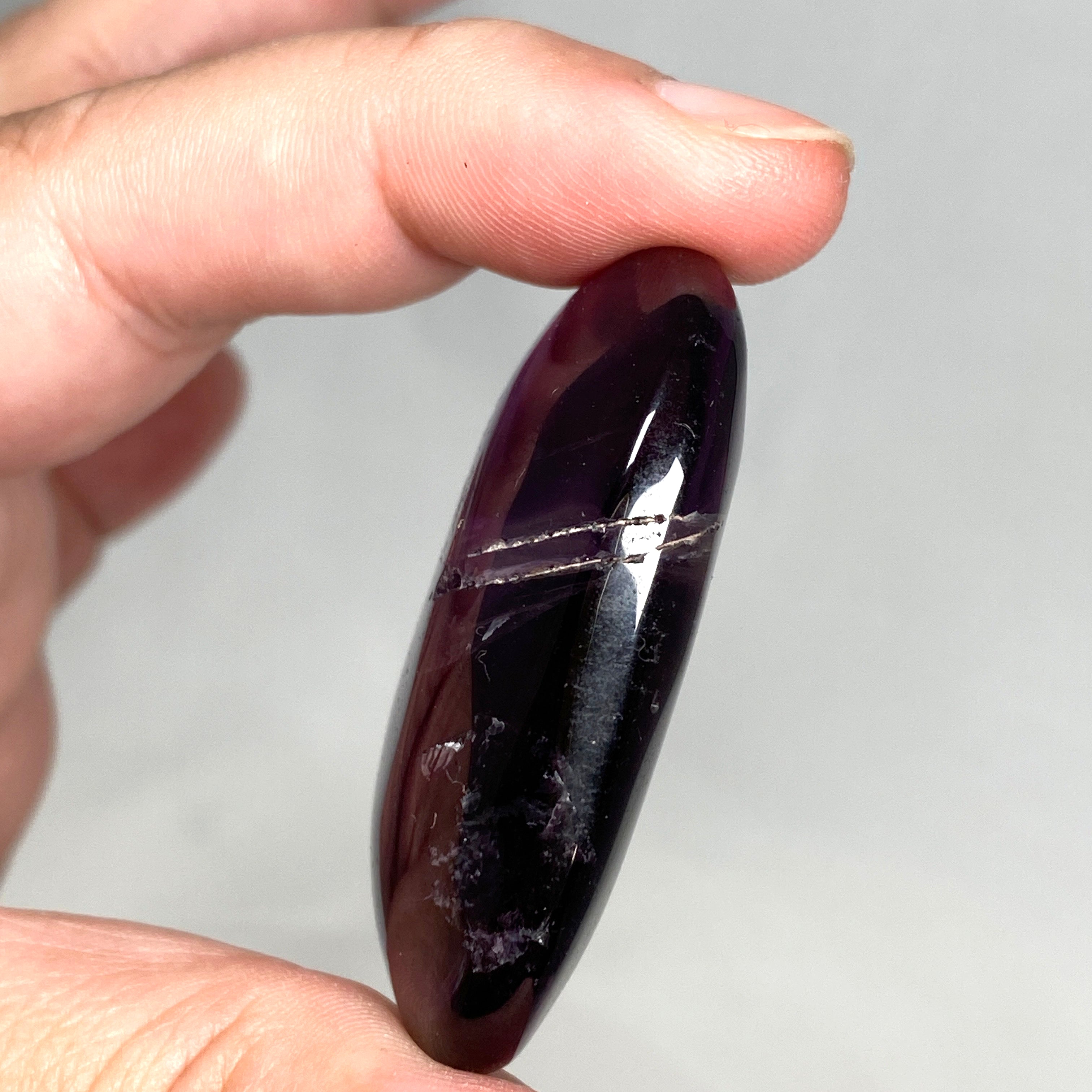 Natural Ametrine Palm Stone - Healing Crystal for Stress Relief & Meditation | Perfect for Reiki, Chakra Balancing & Spiritual Practices