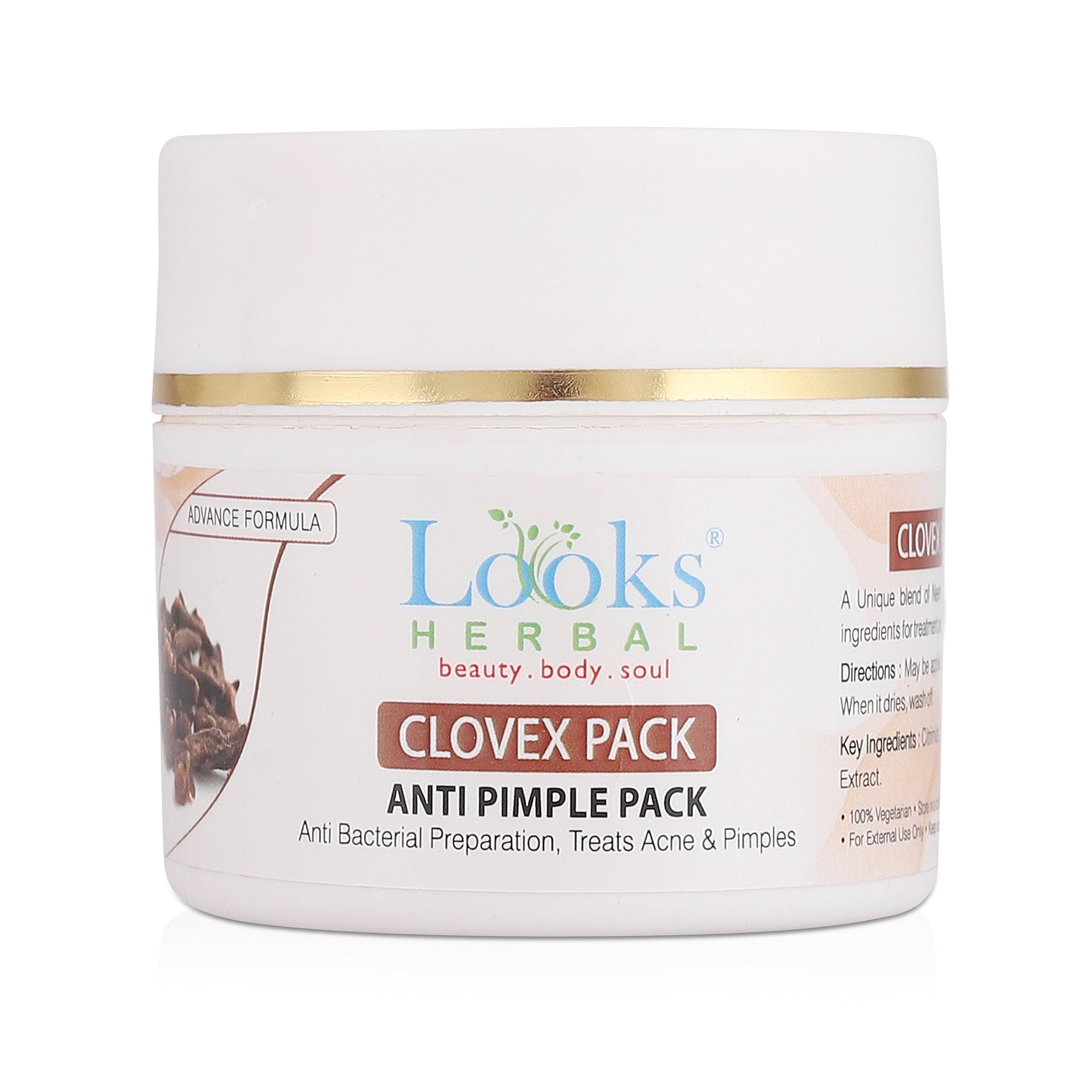 Herbal Anti-Acne Face Pack for Glowing Skin - Pimple Treatment for Men & Women - Brightening Skin Care for Clear Complexion - Perfect for Daily Skincare Routine & Acne-Prone Skin
