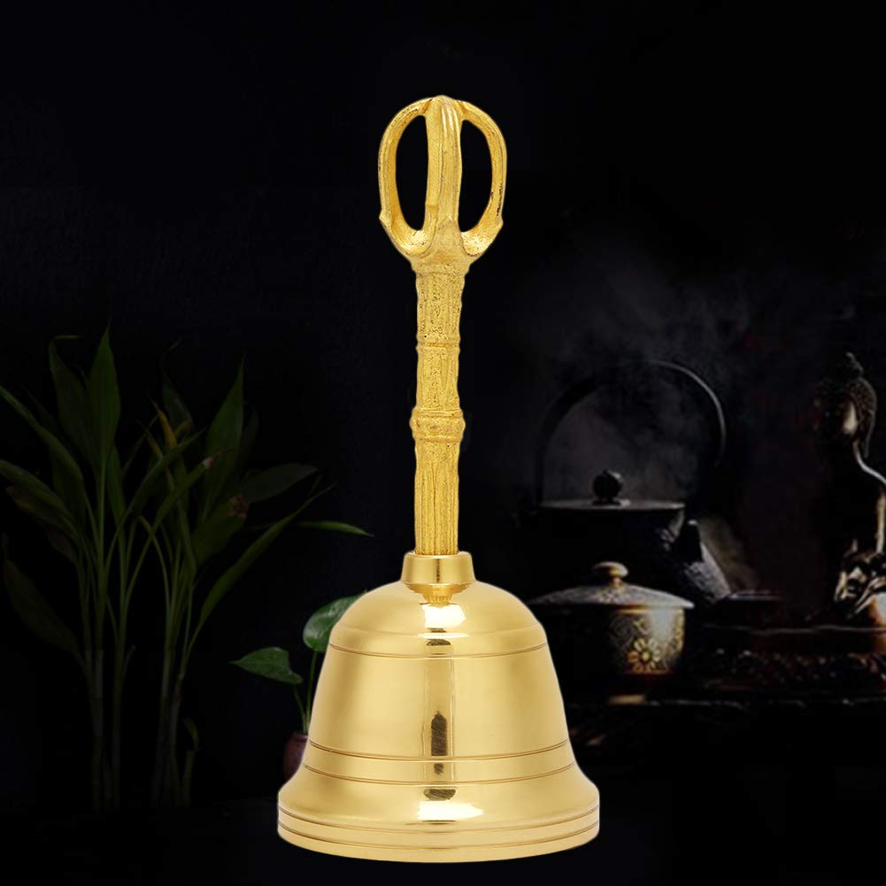 Shanrya Hand Bell - Clear & Peaceful Sound for Good Luck, Temple Decor, Home Meditation & Yoga Accessories