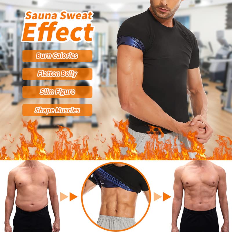 Men's Sauna Shirt - Heat Trapping Workout T-Shirt for Gym & Weight Loss
