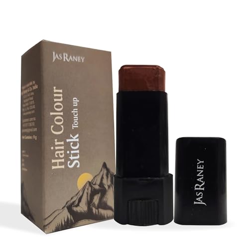 Jas Raney Temporary Hair Color Stick - True Hair Color Tone for Beard, Mustache, Sideburns & Eyebrows - 9g Brown - Quick & Easy Hair & Beard Touch Up for Men & Women - Perfect for Daily Use, Special Occasions & Travel