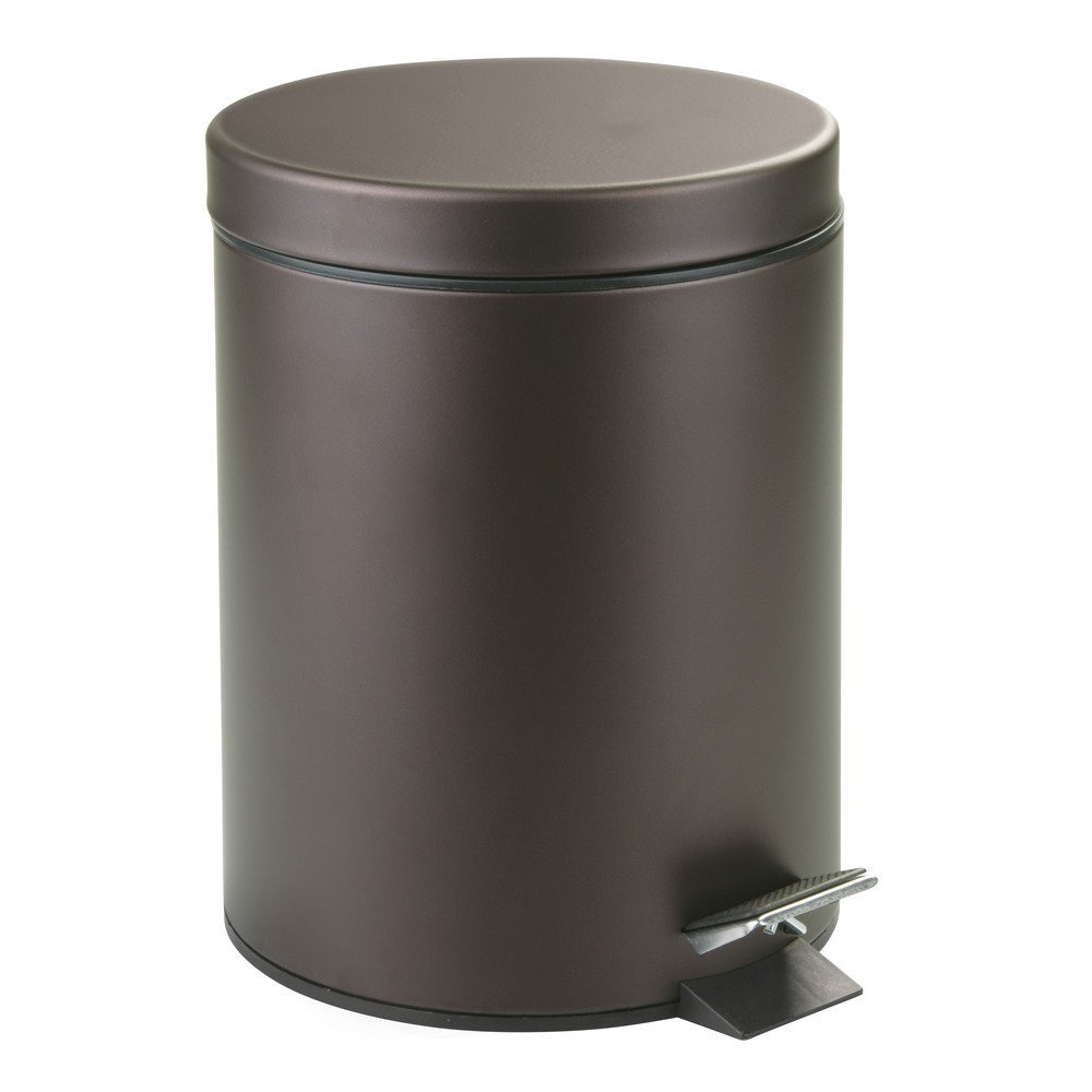 Rocky Mountain Goods 1.85 Gallon Small Step Trash Can - Heavy Duty Metal Foot Pedal Waste Bin with Removable Inner Pail - Perfect for Bathroom, Bedroom & Office - Venetian Bronze Finish | Space-Saving Solution for Homes & Workspaces