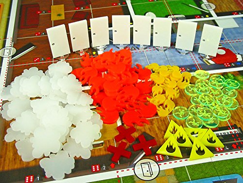 LITKO Firefighter Game Token Set - Compatible with Flash Point Fire Rescue Board Game | Firefighter Themed Tabletop Gaming Accessories | Variety Pack for Indie & Strategy Games | Perfect for Game Nights & Role-Playing Scenarios