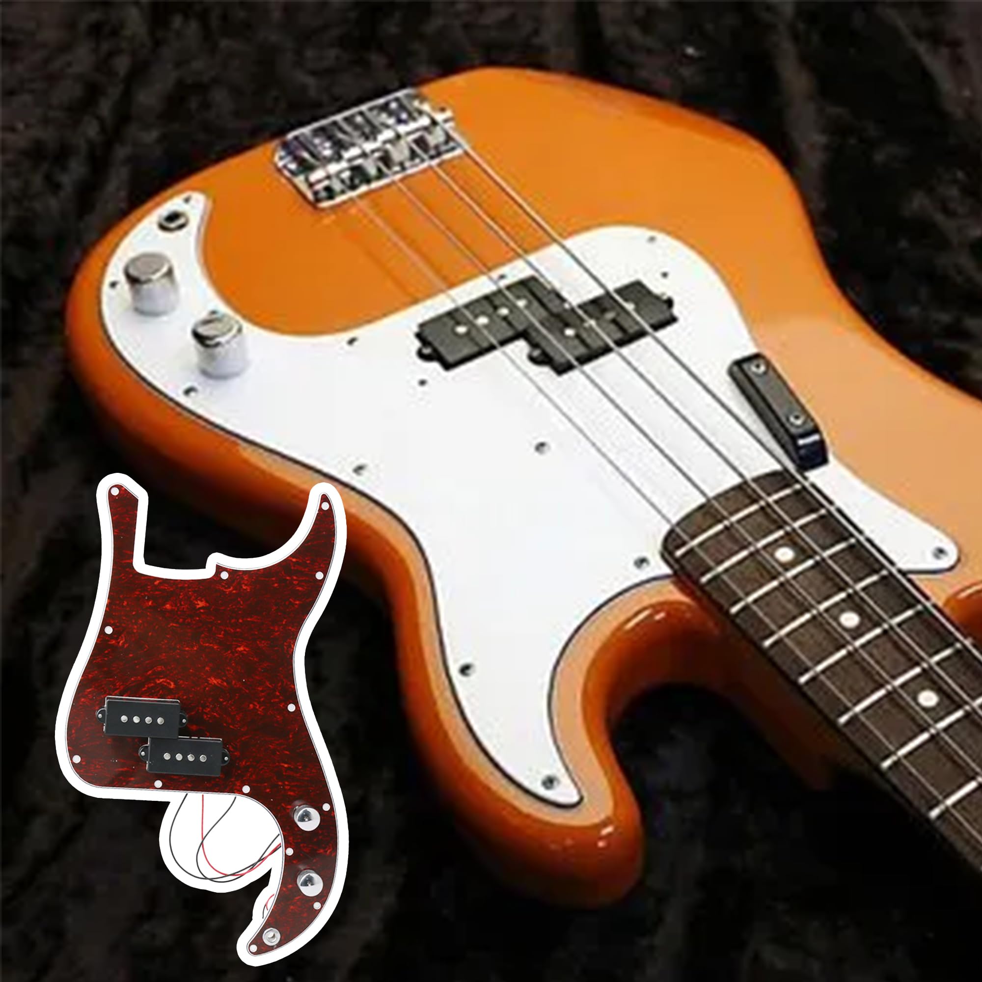Lovermusic 3-Ply Acoustic Guitar Pickguard - Scratch Resistant Bass Guitar Pick Guard Replacement Part | Perfect for Guitar Protection & Customization