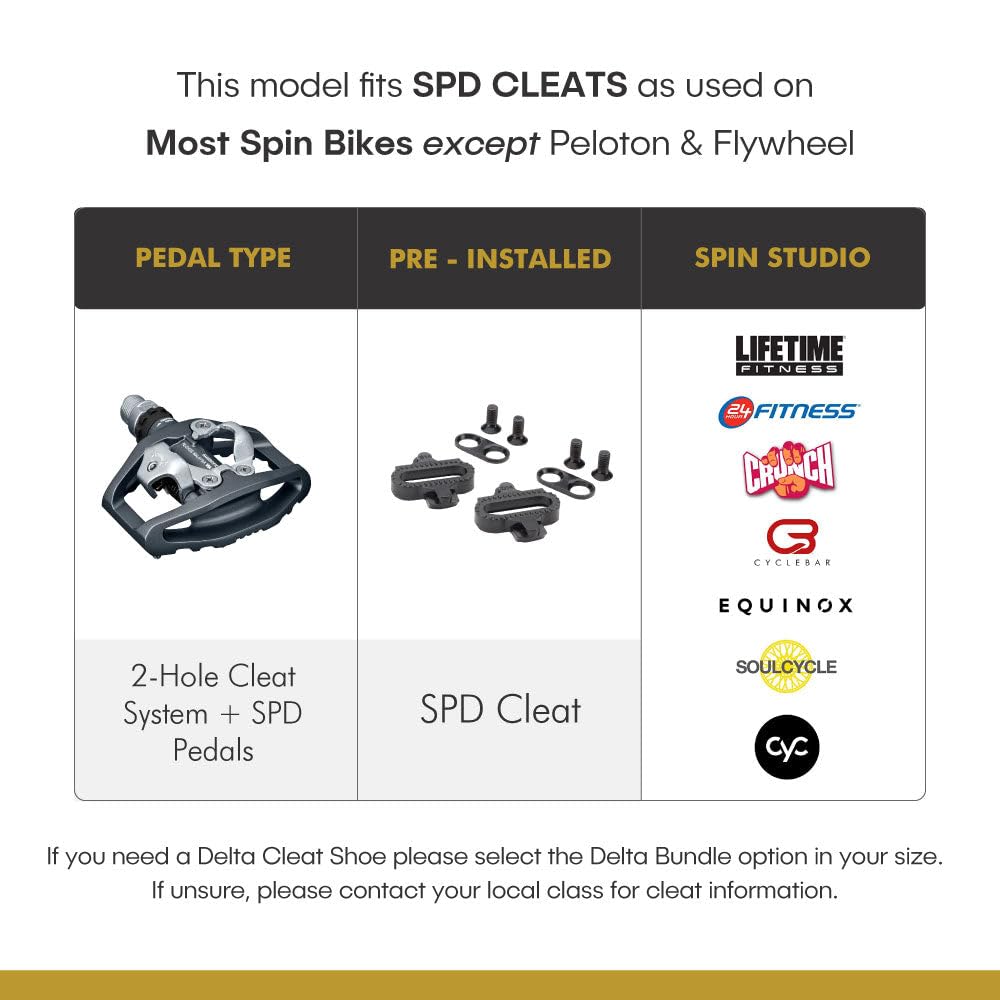 Tommaso Strada Peloton Cycling Shoes for Men - SPD Indoor & Road Bike Shoes with Delta Clips - Comfortable Spin Shoes for Peloton Workouts - Perfect for Indoor Cycling Classes, Gym Training & Road Biking
