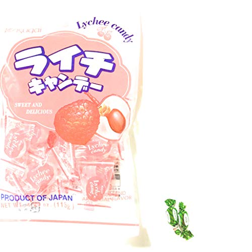 Kasugai Lychee Candy & Garden Mint Candy Pack - 3 Delicious Japanese Fruit Flavored Hard Candies - Perfect for Office Snacks, Travel Treats & Gift Baskets