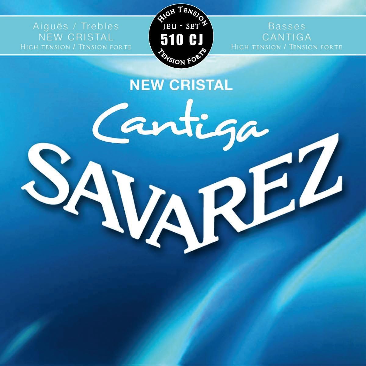 Savarez 510CJ High Tension Classical Guitar Strings Set - Cantiga Cristal Trebles & Basses for Professional Performance | Perfect for Concerts, Recording Studios & Classical Guitar Enthusiasts (STSAV50-50357)