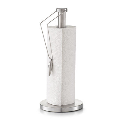 Stainless Steel Kitchen Paper Towel Holder - Wall Mount or Countertop, Perfect for Kitchen, Bathroom, and Office Organization