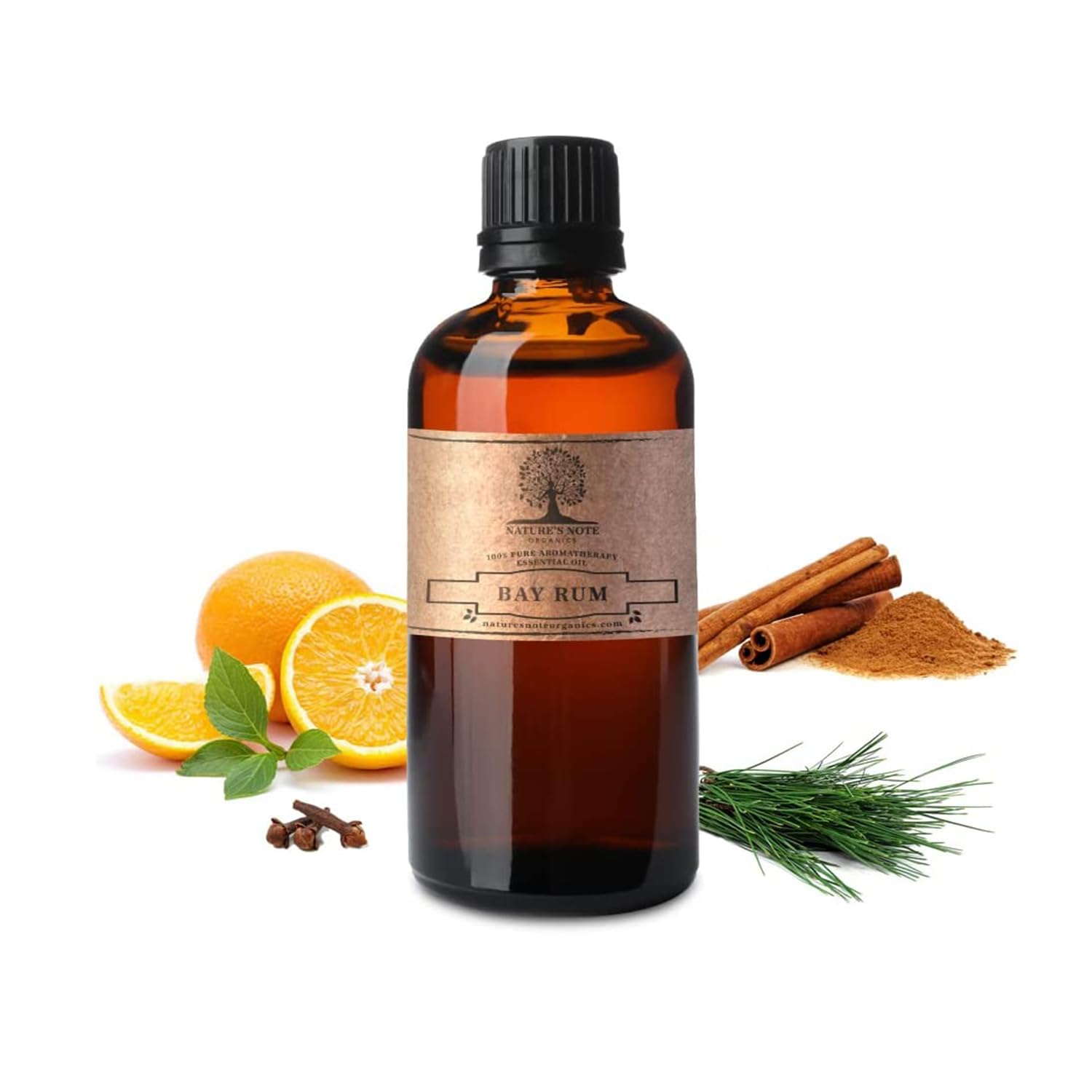 **Bay Rum Essential Oil 100% Pure & Natural - 4 Fl Oz by Nature's Note Organics - Aromatherapy, Massage & DIY Skincare**
