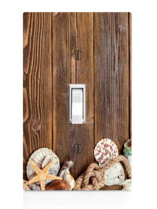 Decorative Wooden Light Switch Cover Plate - Handcrafted Printed Design (WSP-07) - Perfect for Home, Office & Bedroom Decor