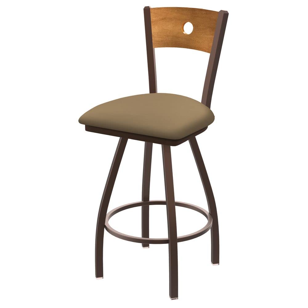 Holland Bar Stool Co. XL 830 Voltaire Swivel Bar Stool in Canter Sand - Adjustable Height Counter Stool for Kitchen Island, Home Bar & Dining Room