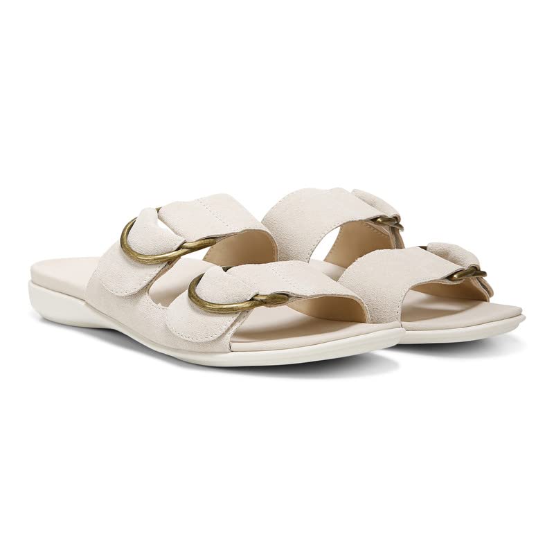 Vionic Women's Mirage Corlee Casual Slip-On Slide Sandals with Orthotic Arch Support - Comfortable Supportive Ladies Sandals for Walking, Travel & Everyday Wear