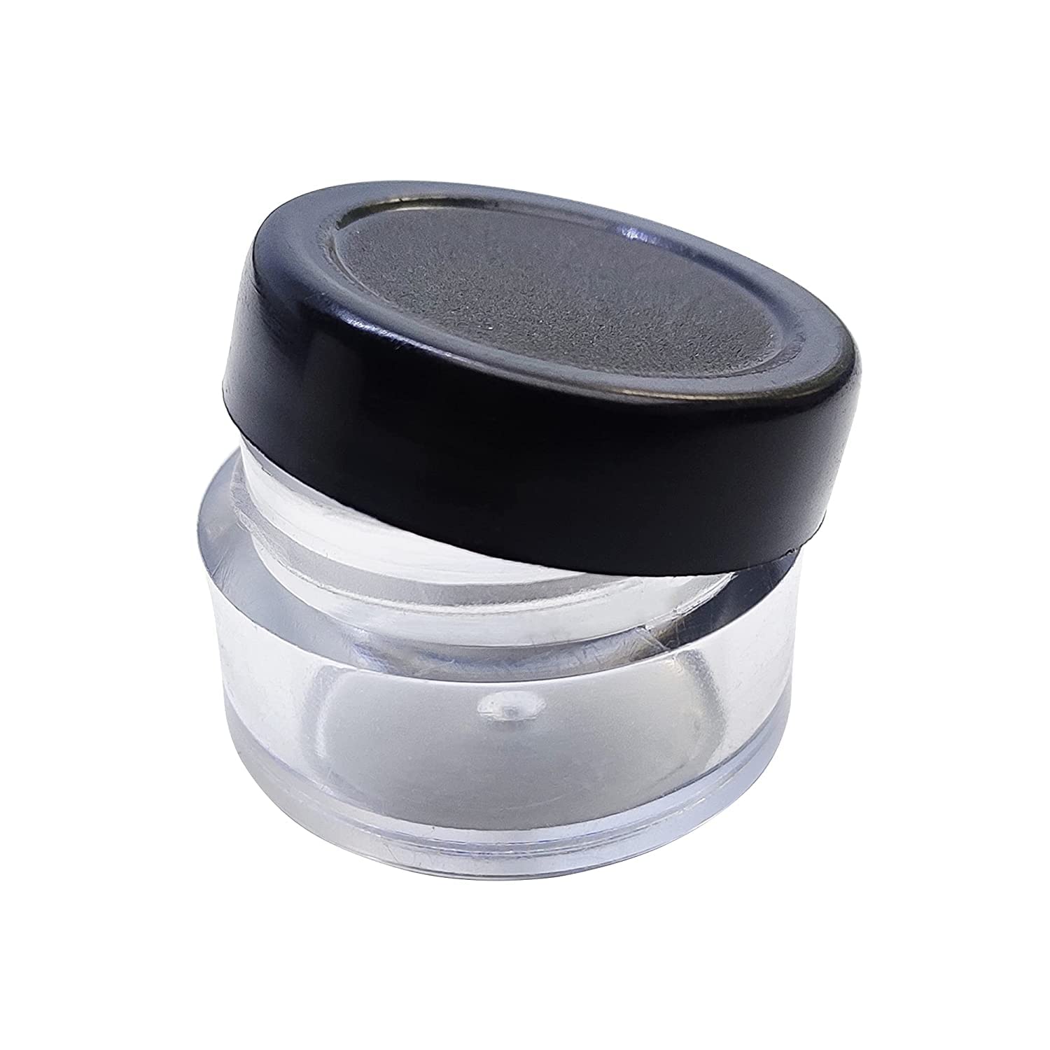 12-Piece Acrylic 8g Black & Transparent Cosmetic Containers for Creams, Lip Balm, Body Butter, Essential Oils - Travel-Friendly Makeup Storage Jars (Pack of 12) | Perfect for DIY Beauty Products & Organizing Skincare Essentials