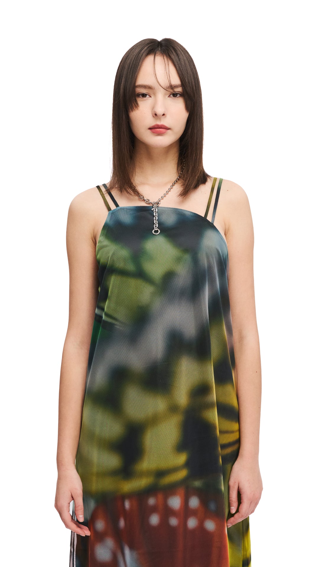 INITIAL X Mika Ninagawa Mesh Dress - Elegant Floral Print Women's Fashion Dress for Parties, Dates & Special Occasions