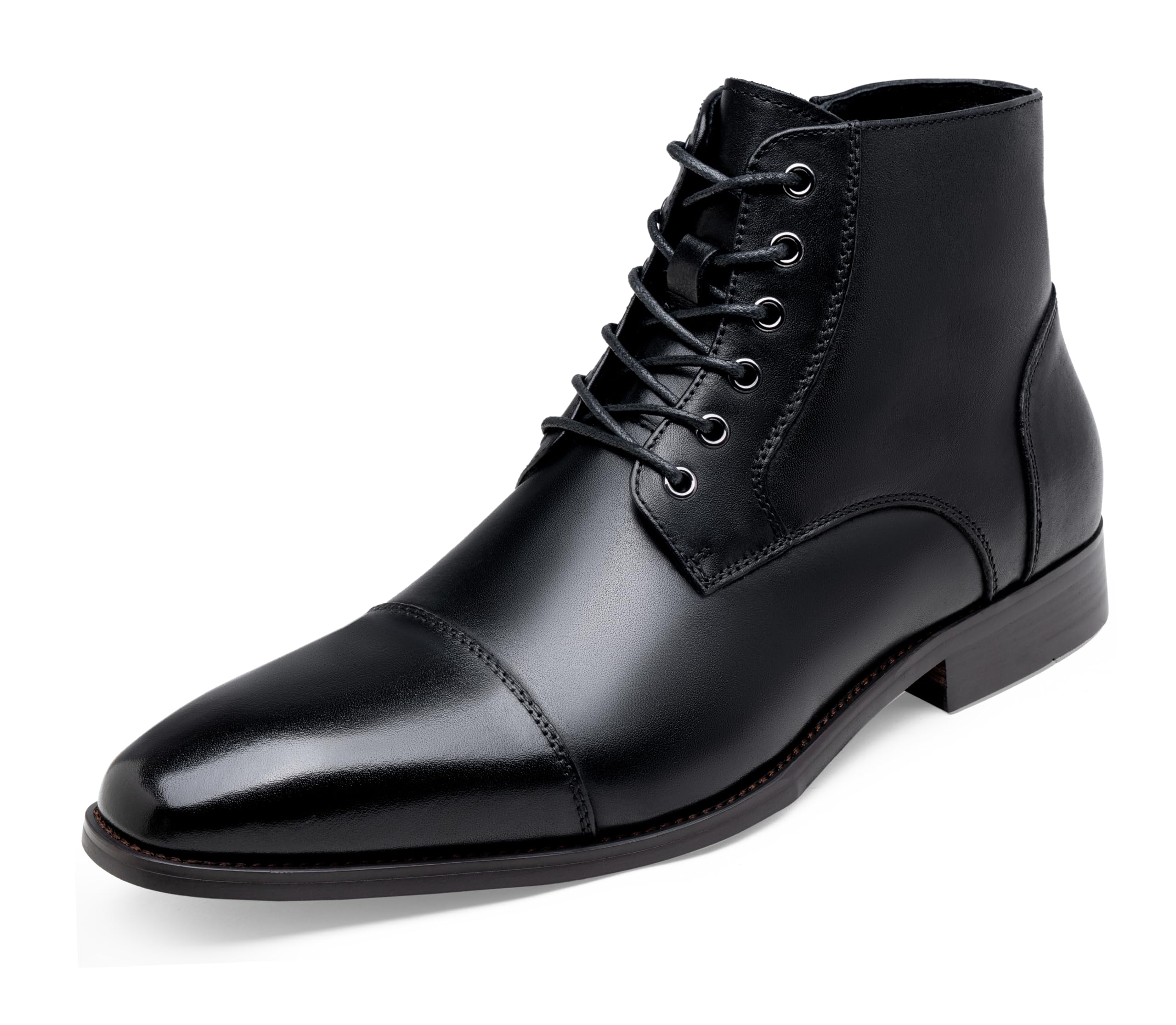 Jousen Men's Leather Dress Boots - Cap Toe Fashion Boots for Men | Stylish & Comfortable for Work, Casual & Formal Occasions