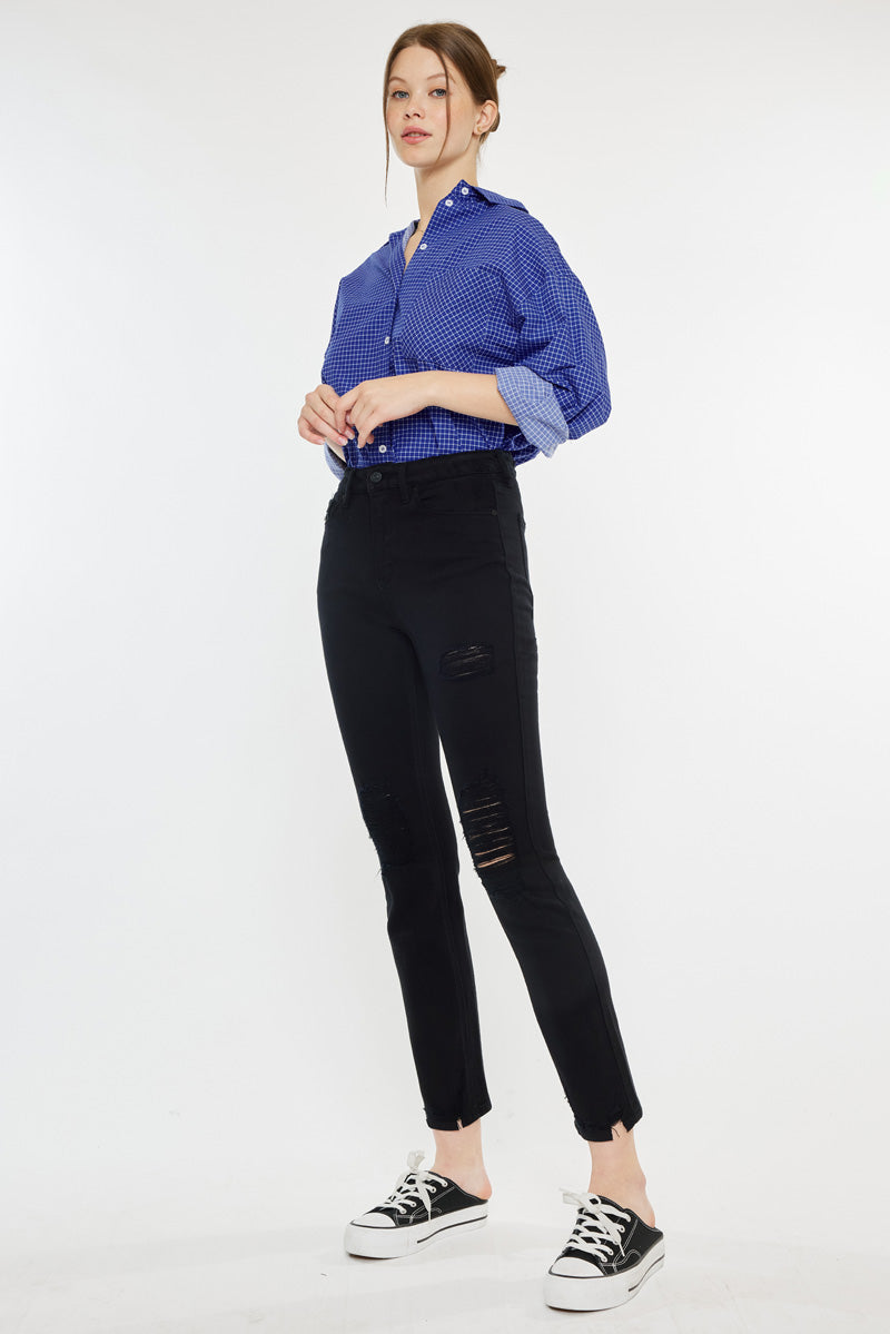 Haven Ultra High Rise Slim Straight Leg Jeans for Women - Stretch Denim Pants, Comfortable & Flattering Fit - Perfect for Casual Outfits, Workwear, and Everyday Style