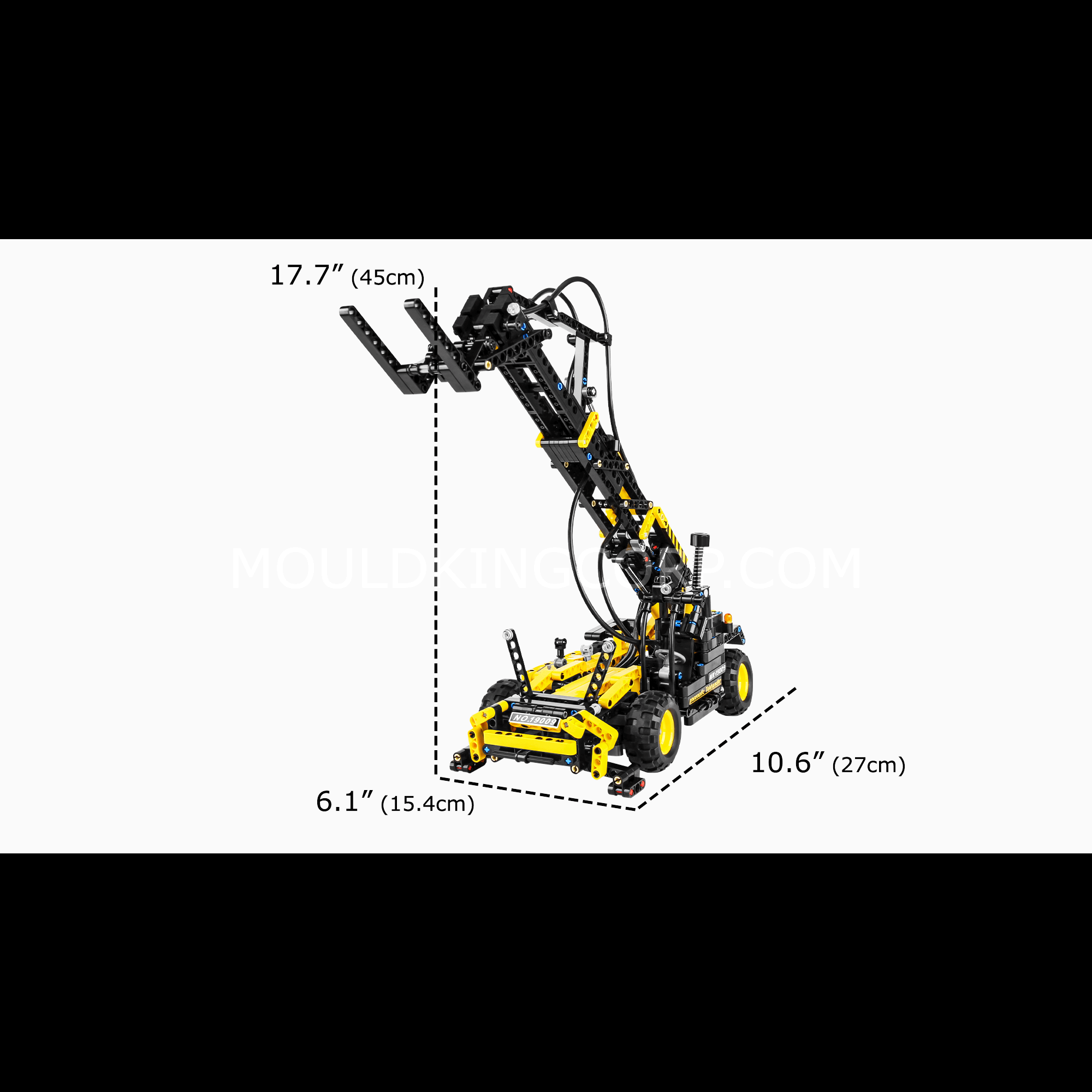 MOULD KING 19009 Pneumatic Forklift Building Toy Set - 803 PCS STEM Construction Kit for Kids & Adults | Educational Engineering Toy for Creative Play, Birthday Gifts & DIY Projects | Perfect for Home, School & Office Playtime