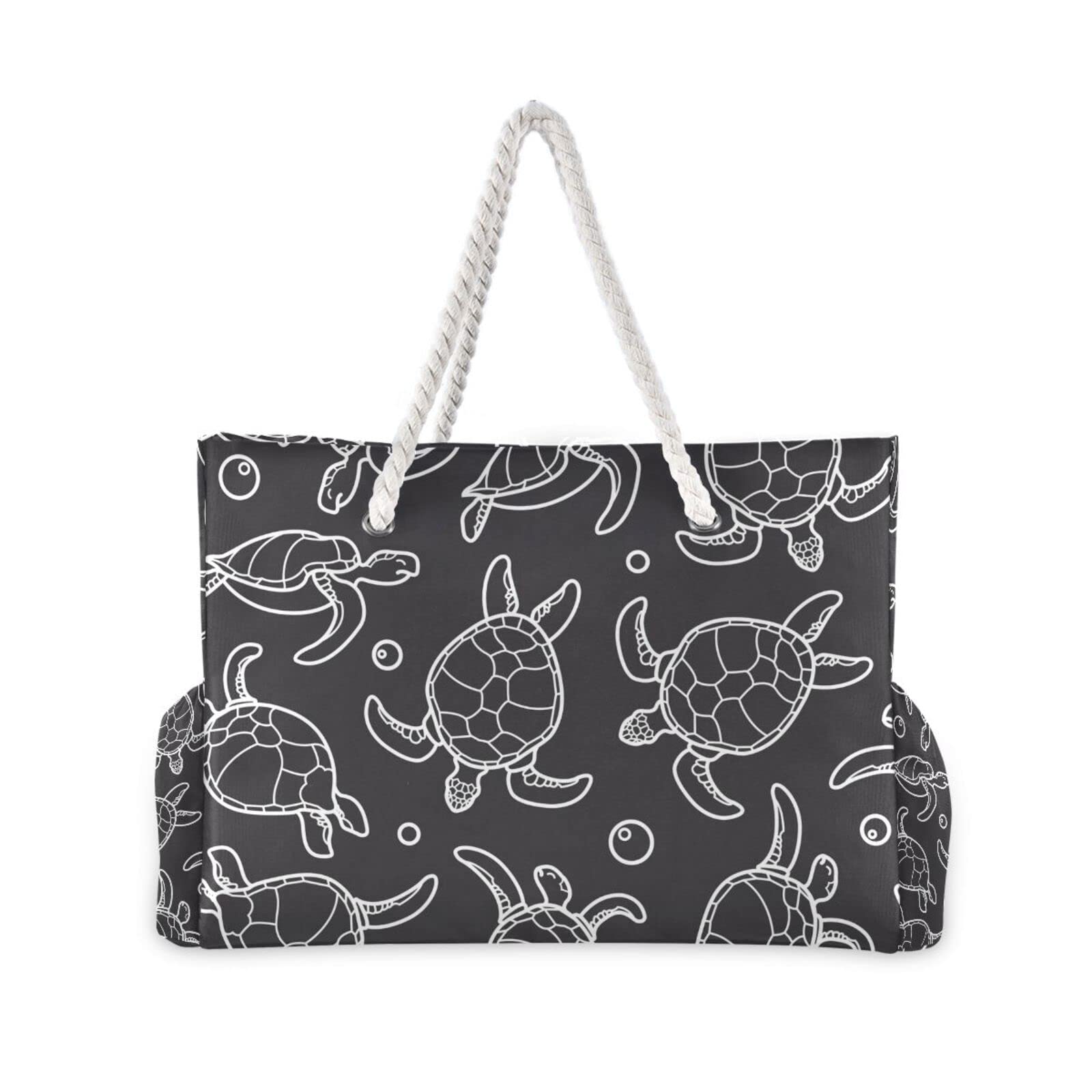 OTVEE Large Beach Bag for Women - Waterproof Zippered Travel Tote Shoulder Bag for Vacation, Pool, Gym & Shopping