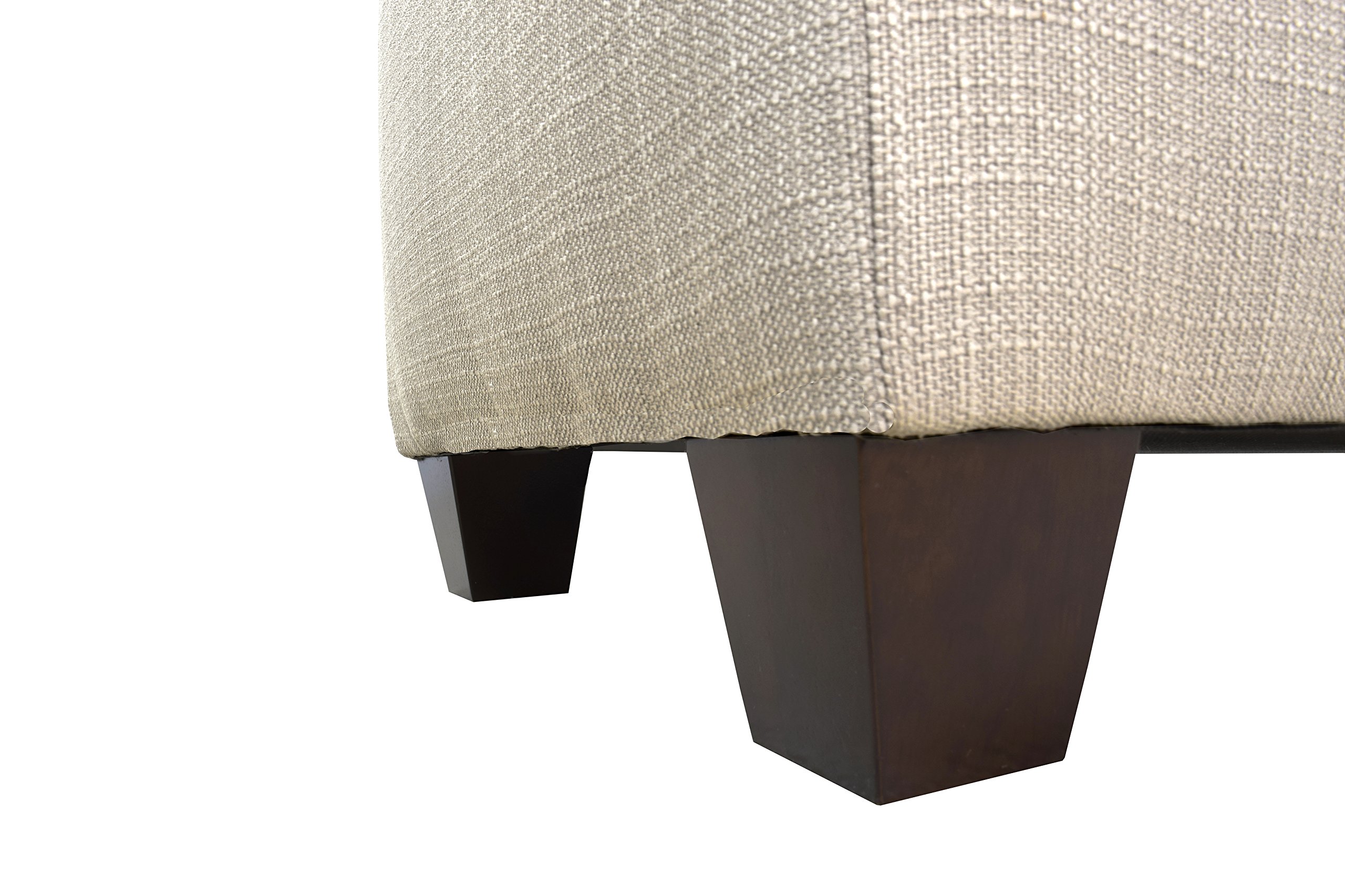 MJL Furniture Designs HJM100 Upholstered Storage Bench with Lift Top, Beige - Perfect for Entryway, Bedroom, or Living Room Organization
