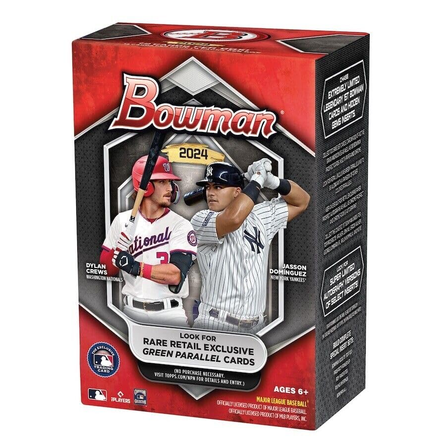 2024 Bowman Baseball Value Box - 6 Packs Per Box | MLB Trading Cards Collection | Perfect for Baseball Fans, Collectors & Fantasy Sports Enthusiasts