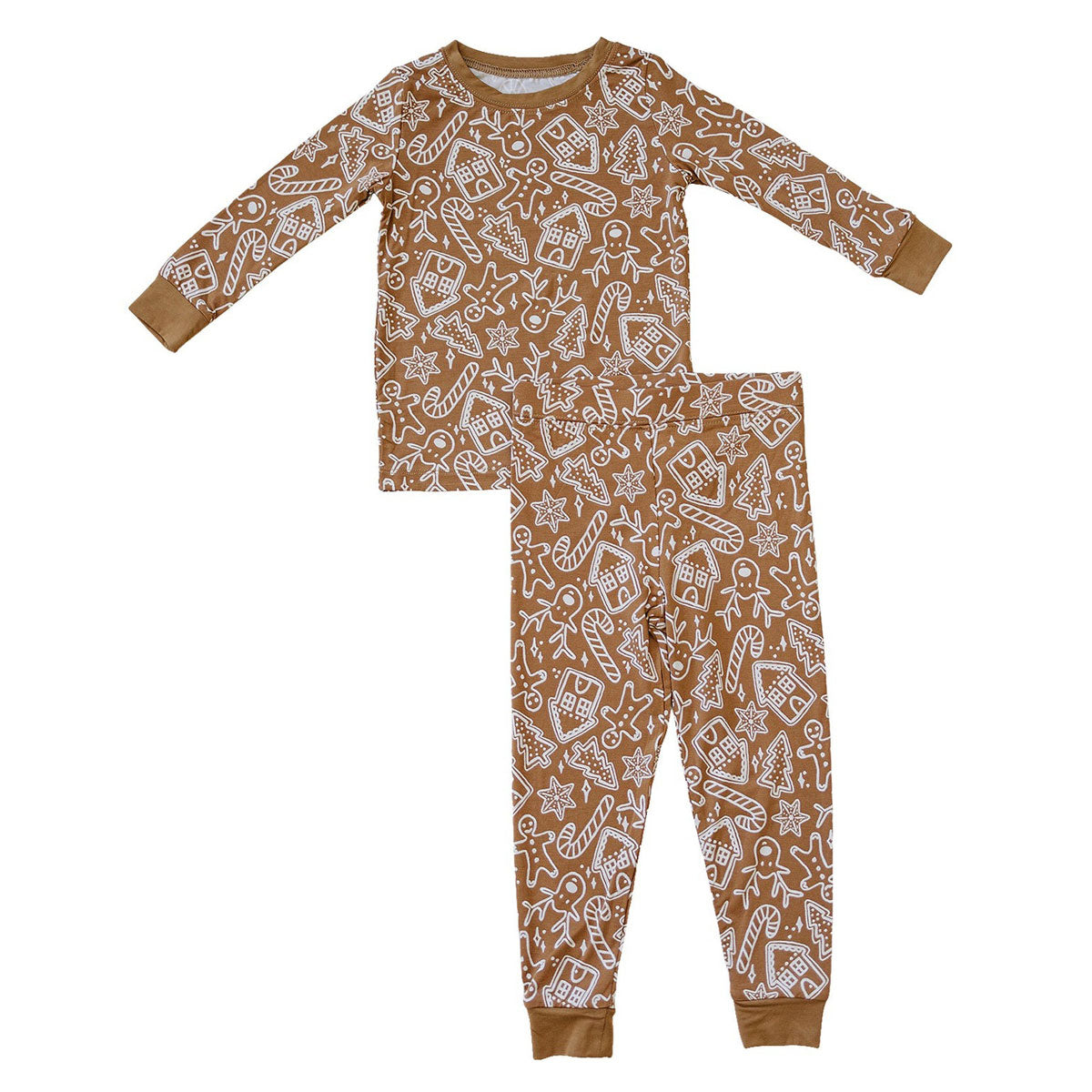 Premium Bamboo Cozy Set - Soft & Breathable Gingerbread-Themed Loungewear for Women | Perfect for Winter Relaxation, Christmas Pajamas & Holiday Gift Giving