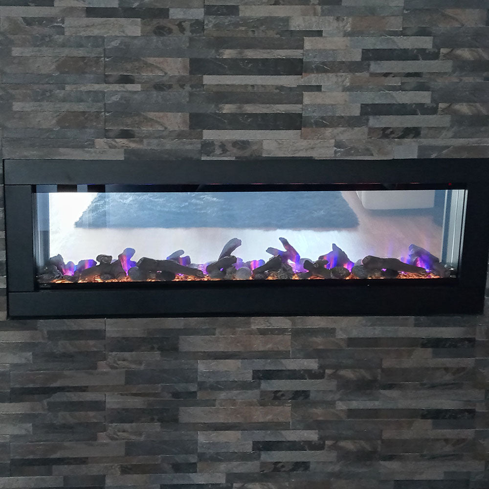 Napoleon Clearion Elite 50-Inch See-Through Electric Fireplace - Modern Indoor Heating Solution for Living Room, Bedroom & Office