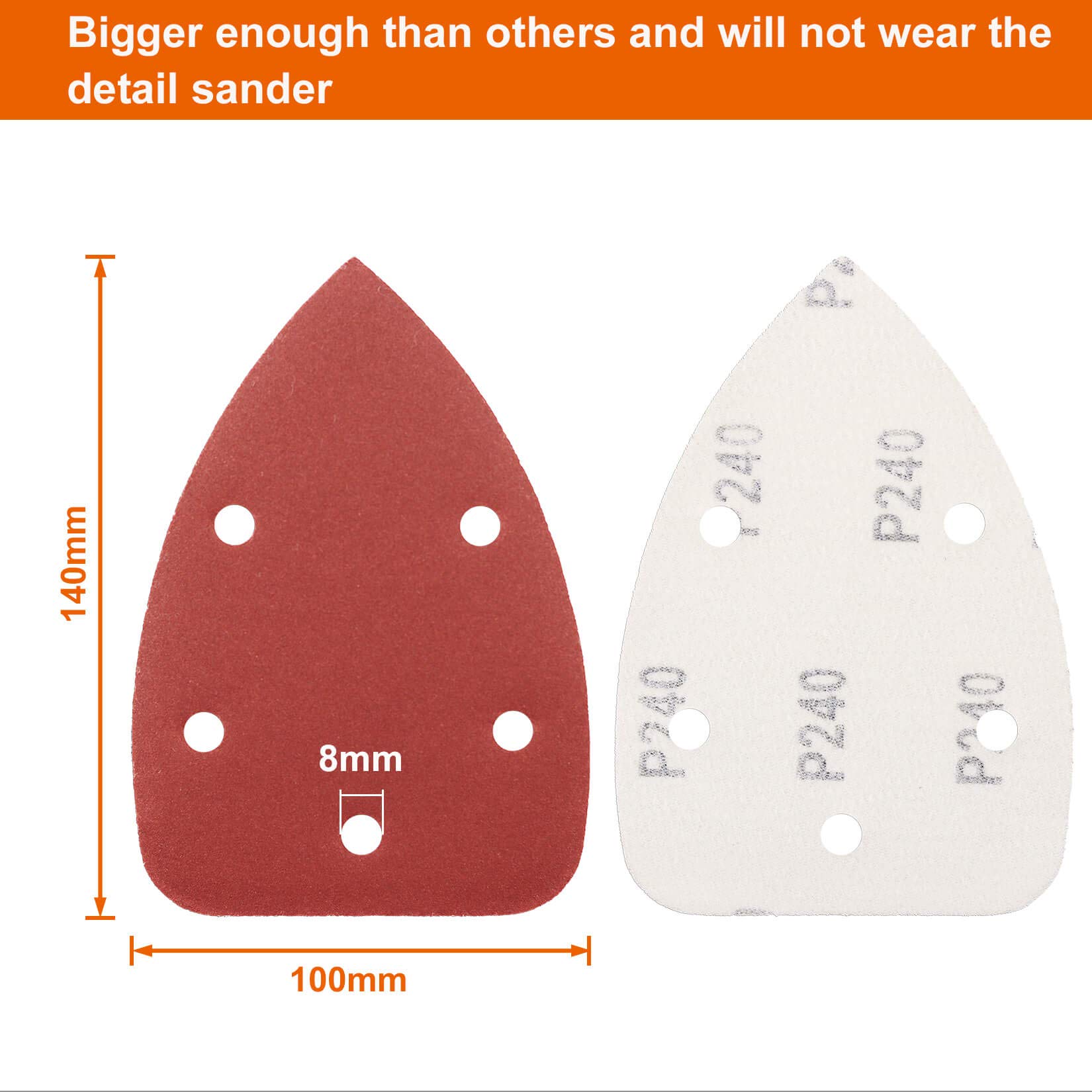 Premium 180-1000 Grit Hook & Loop Detail Sander Paper - 5 Hole Sanding Sheets for Woodworking & DIY Projects (70-Pack) - Perfect for Furniture Refinishing, Auto Body Repair & Craft Sanding