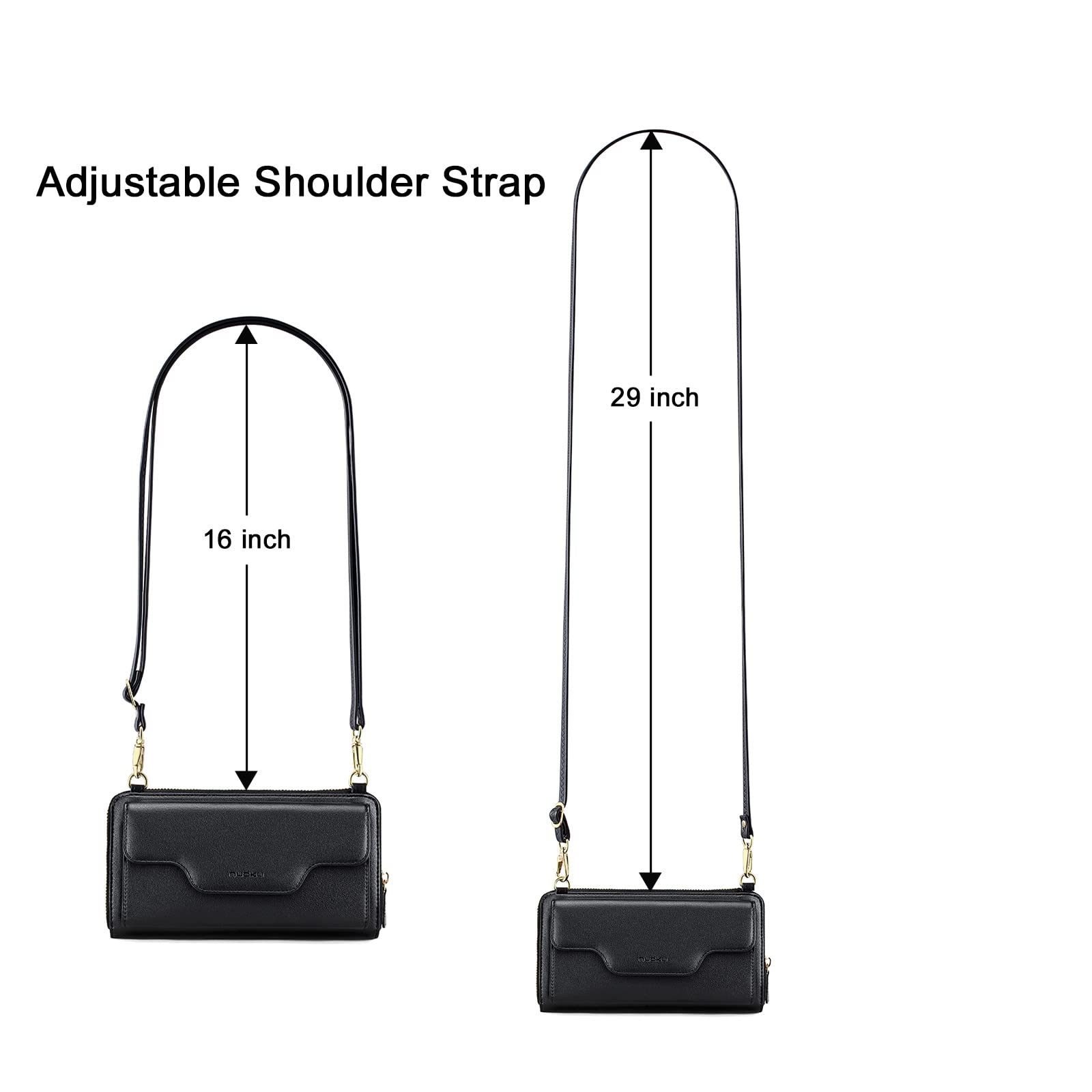 Nuoku Women's Small Crossbody Shoulder Bag - Stylish Clutch Purse with Wristlet & Phone Wallet - Credit Card Holder - Perfect for Daily Use, Shopping, Travel & Parties