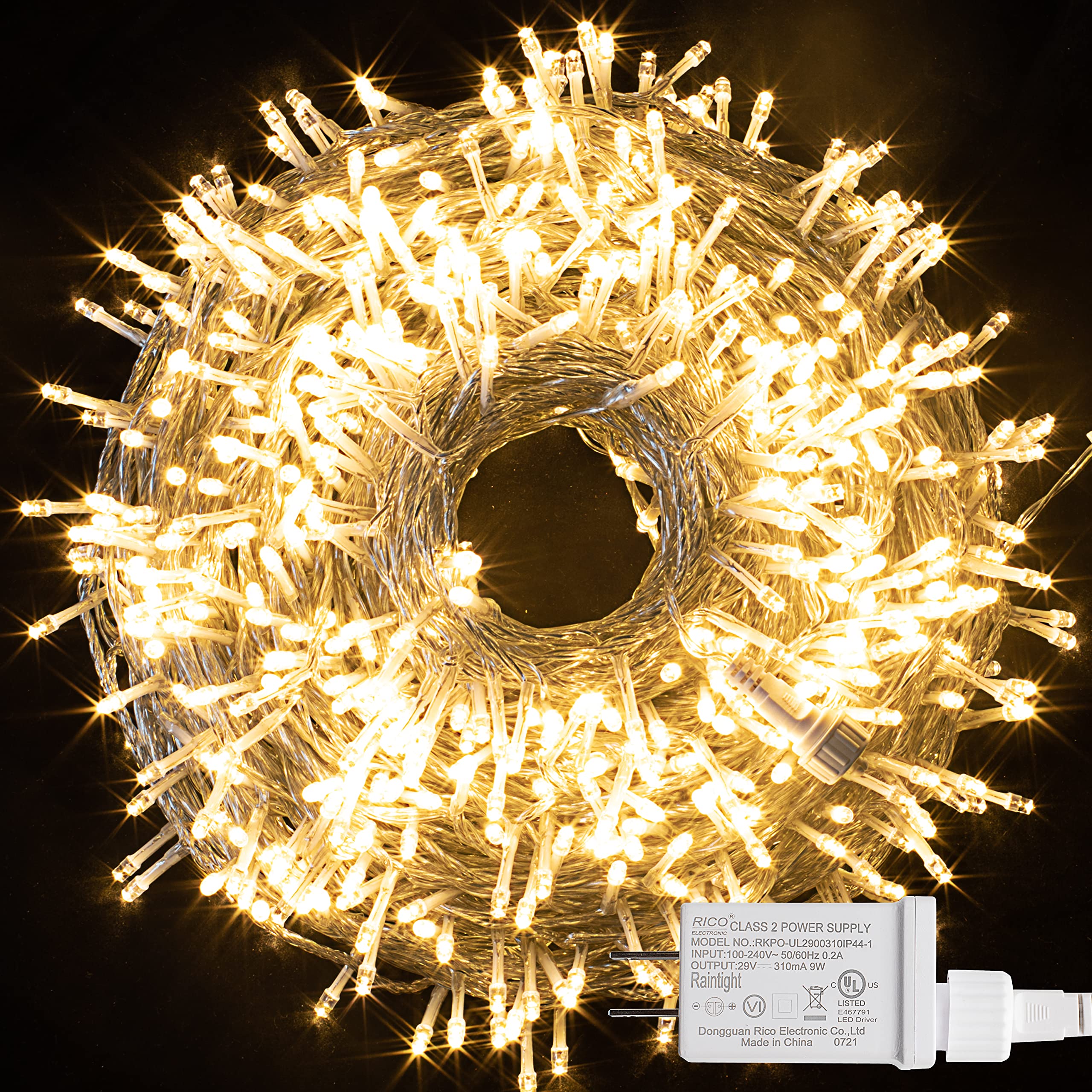 800 LED String Lights, 271.98 Ft Christmas Lights with 8 Modes - Waterproof Plug-in Mini Fairy Lights for Indoor & Outdoor Decor - Perfect for Holiday, Christmas Tree, Wedding, Party, Bedroom, Garden, Patio (Warm White)