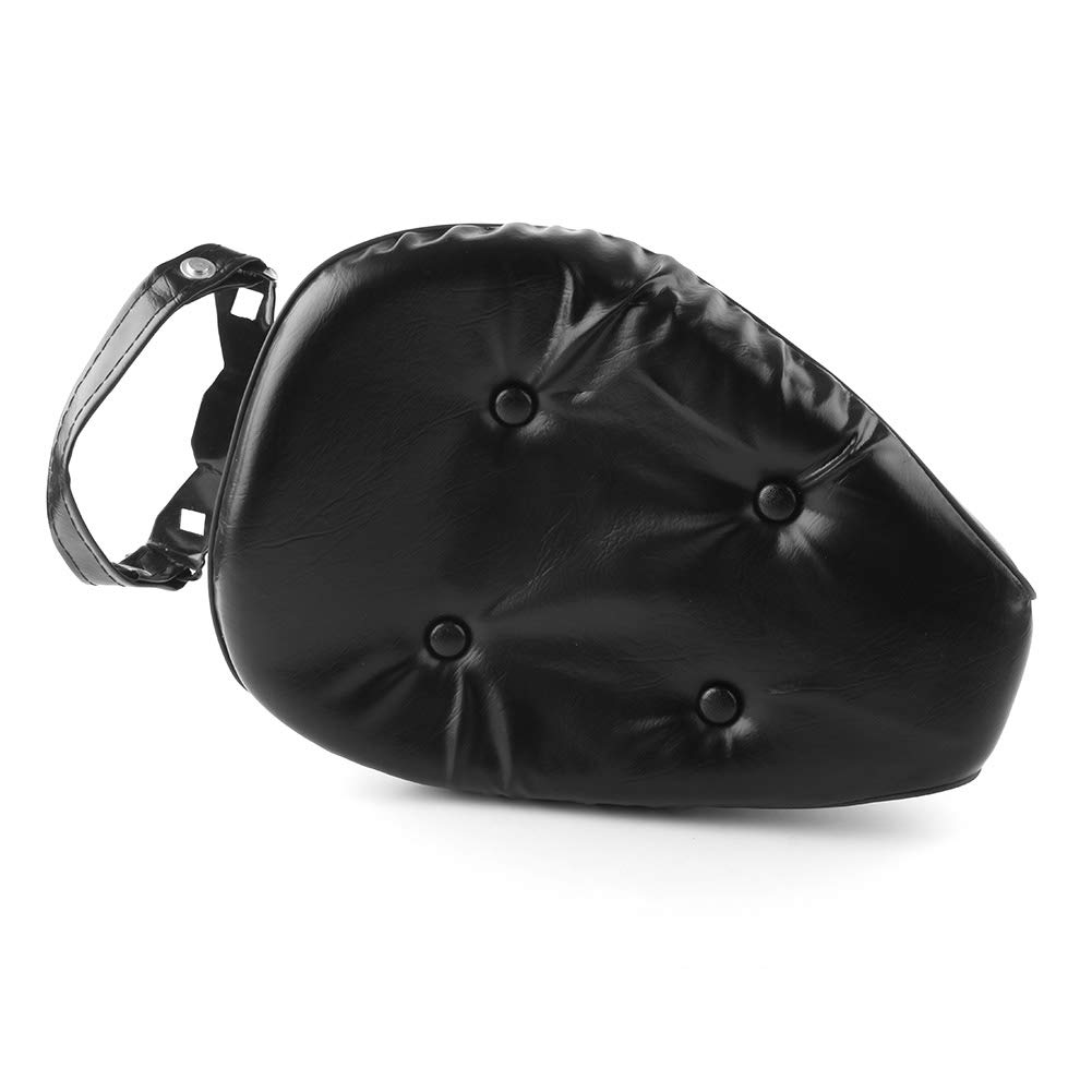 Premium PU Leather Motorcycle Seat Pad for Honda Rebel CMX250 CA250 (1986-2012) - Black - Comfortable Solo & Pillion Riding for Long Distance Cruising