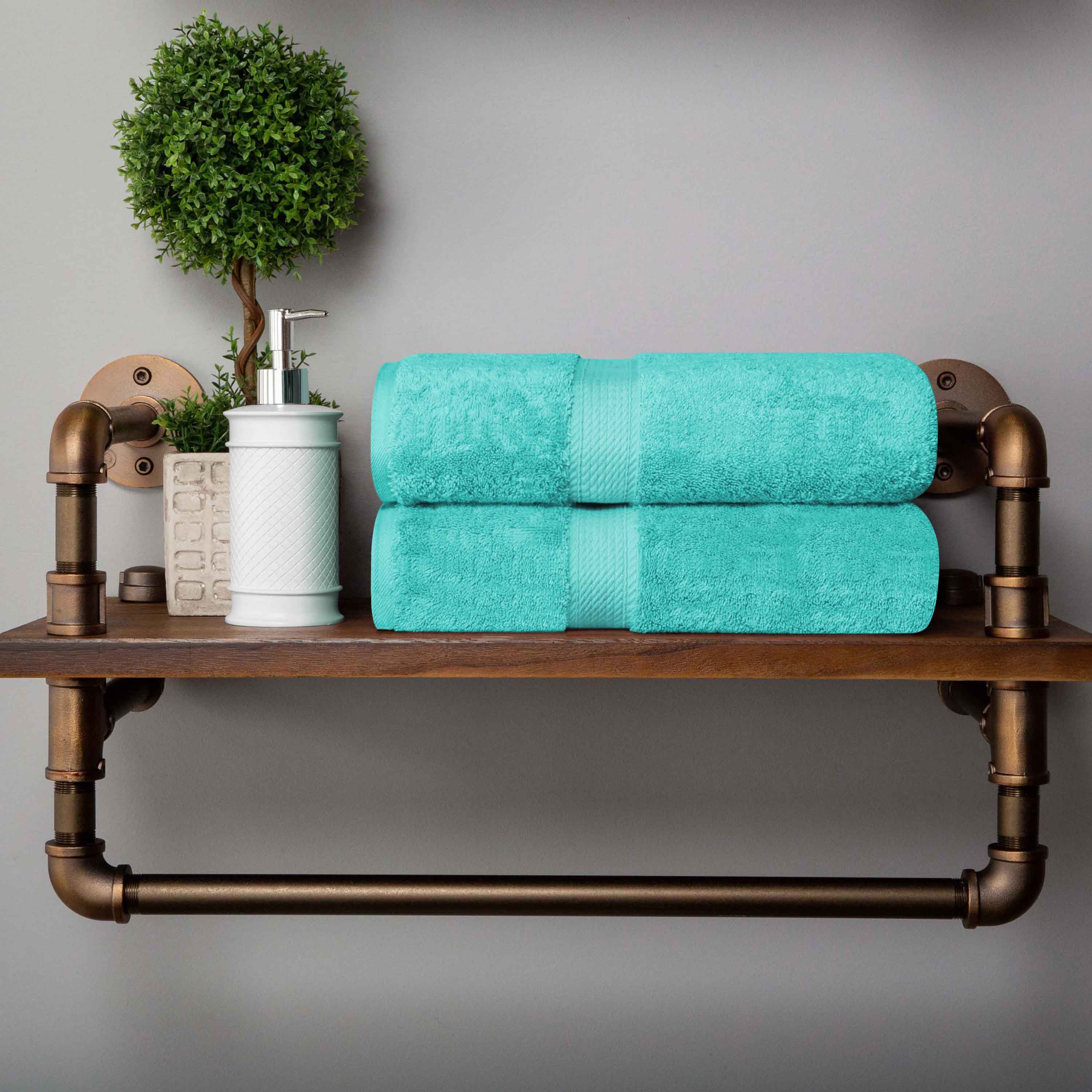 Premium Egyptian Cotton Bath Towel Set - Ultra Soft, Absorbent & Heavyweight 2-Piece Set for Spa, Bathroom & Luxury Home Use