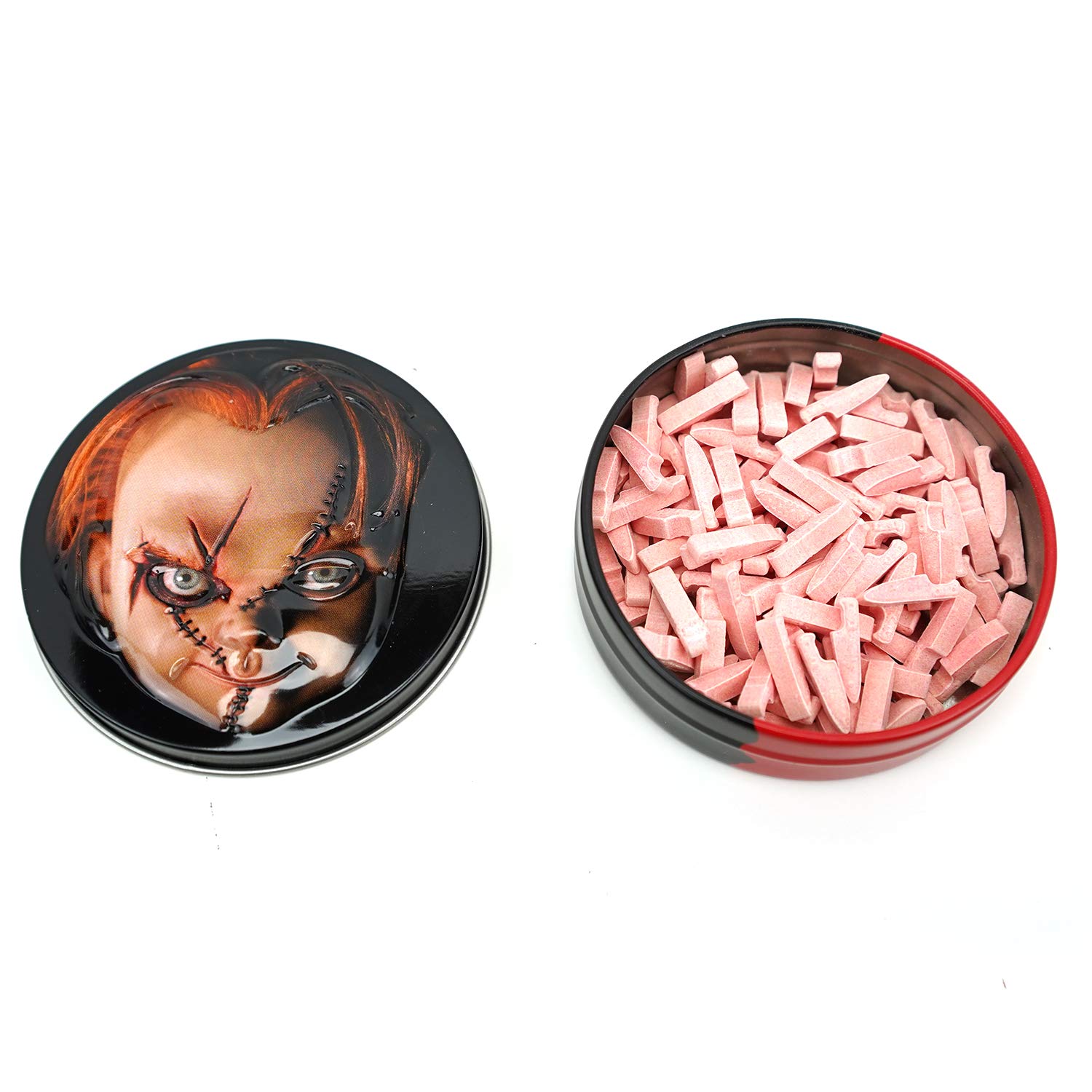 Chucky Sour Cherry Candy Knives (12 Pack) with 2 Free GosuToys Stickers - Perfect for Halloween Party Favors, Movie Night Snacks & Horror Fan Gifts