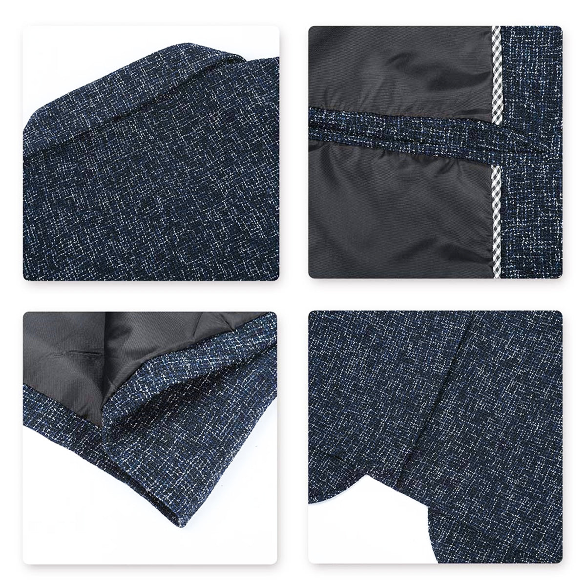 Men's Slim Fit Notch Lapel Single Breasted Blazer Jacket in Navy Blue | Business Casual & Wedding Attire