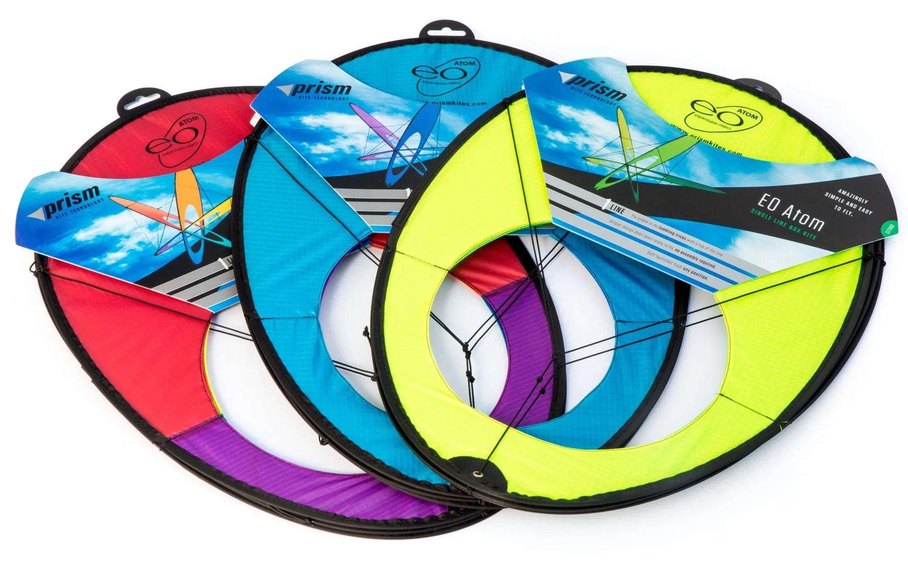Prism EO Atom Box Kite - Premium Dual-Line Stunt Kite for Adults & Kids - Outdoor Sport & Beach Flying Fun - Perfect for Parks, Beach Days & Family Activities