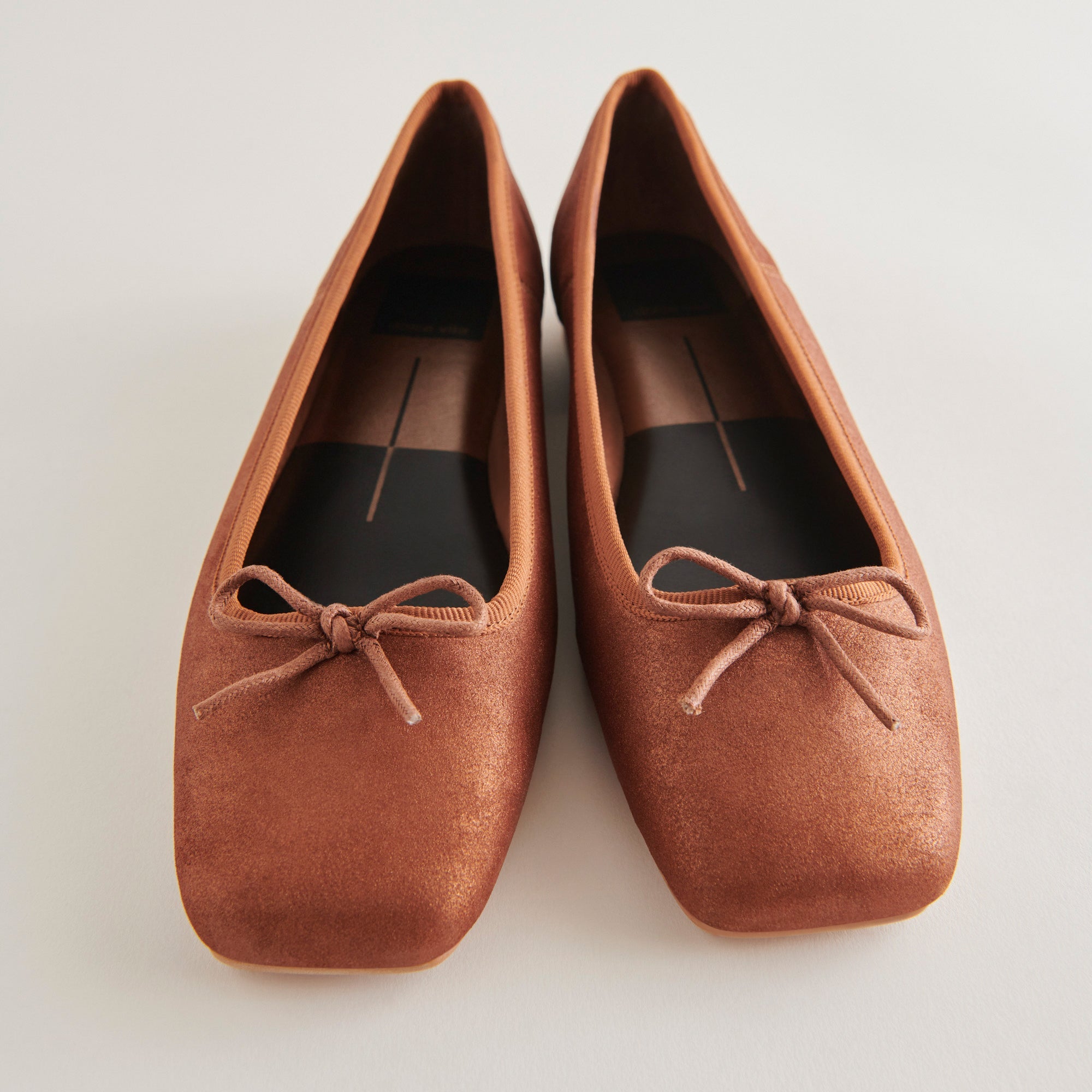 ANISA Women's Ballet Flats - Copper Metallic Suede Comfortable Slip-On Shoes for Work, Travel & Casual Wear | Lightweight & Flexible Everyday Flats