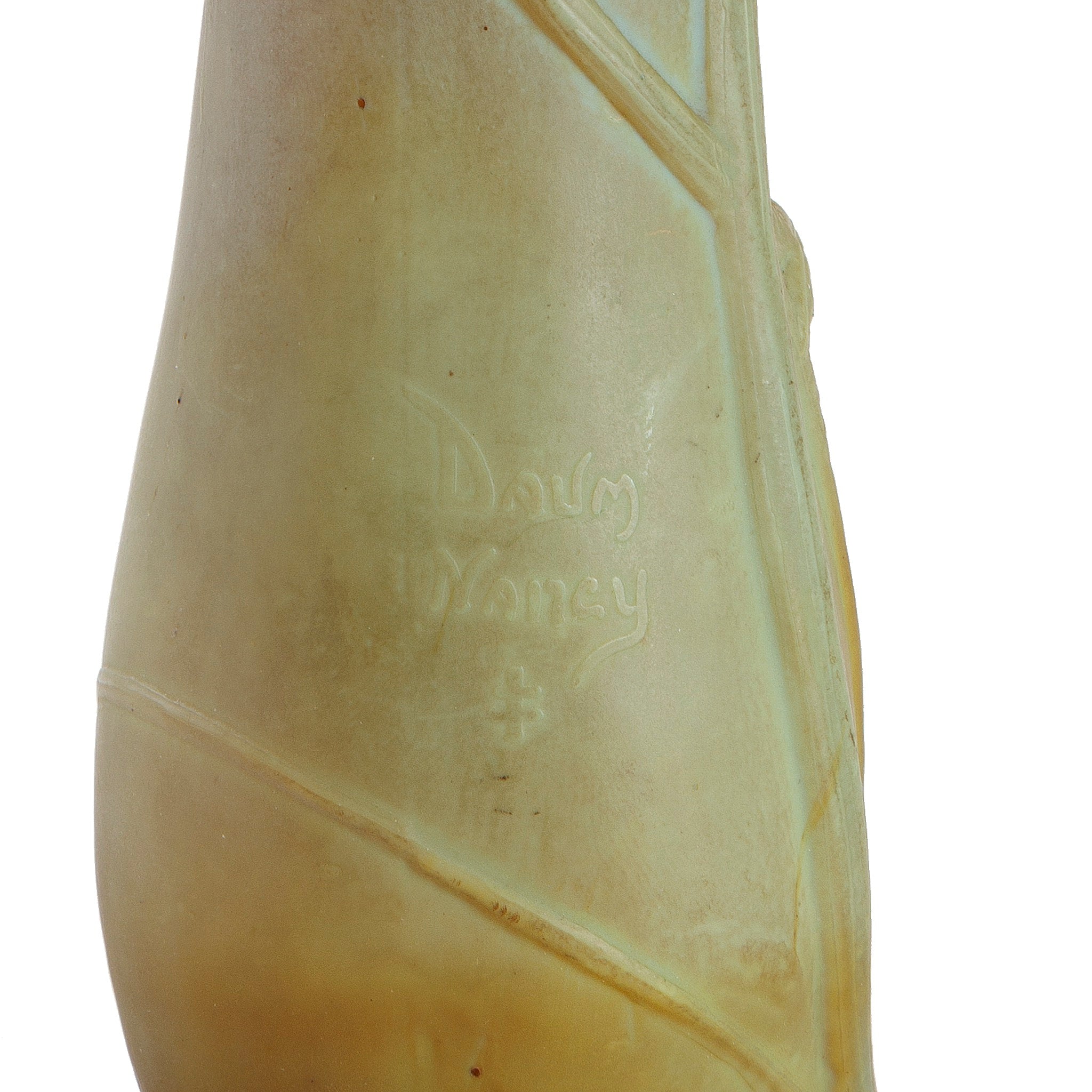 Daum Nancy Fleur de Coloquinte Cameo Glass Vase - Antique French Art Nouveau Collectible - Perfect for Home Decor, Wedding Centerpieces & Luxury Gifts