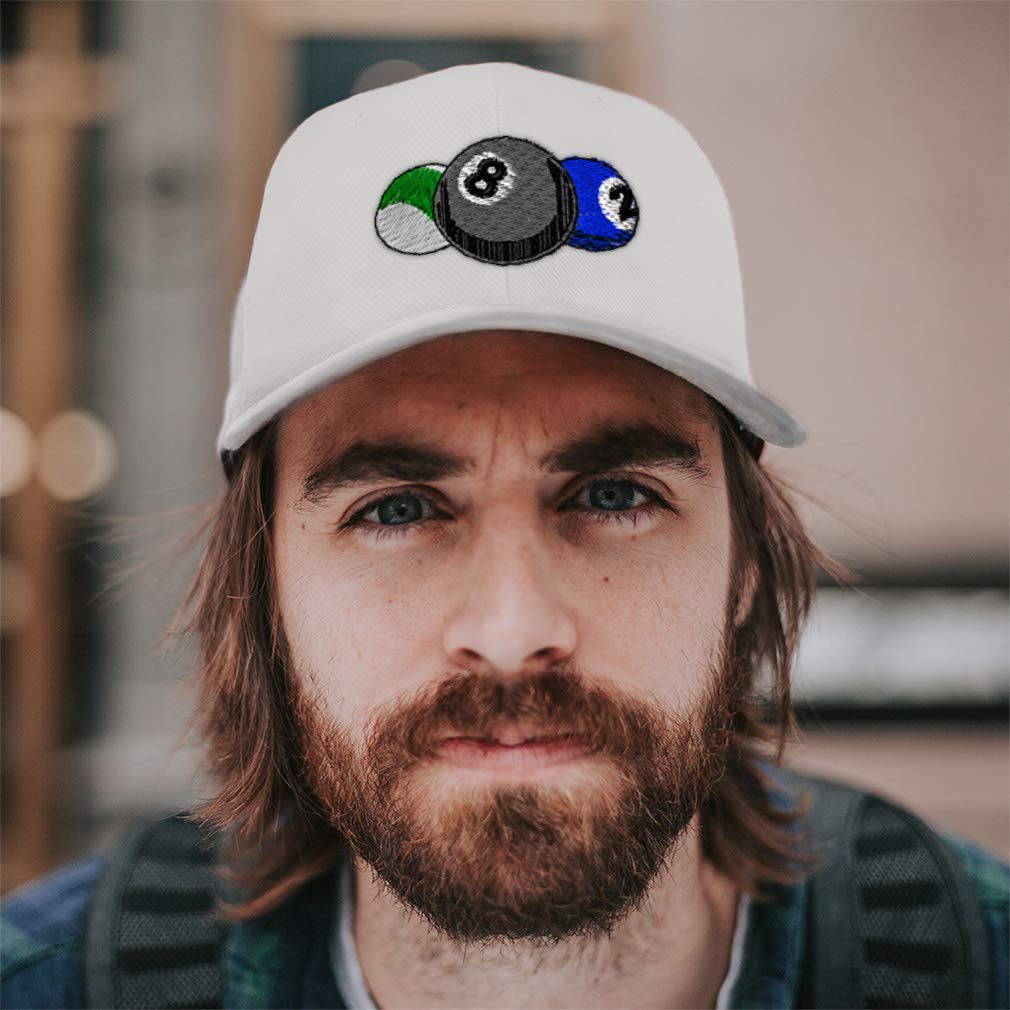 Custom Embroidered Baseball Cap with Pool Billiards Balls Design - Stylish Sports Hat for Men & Women - Perfect for Billiards, Golf, Outdoor Activities and Casual Wear