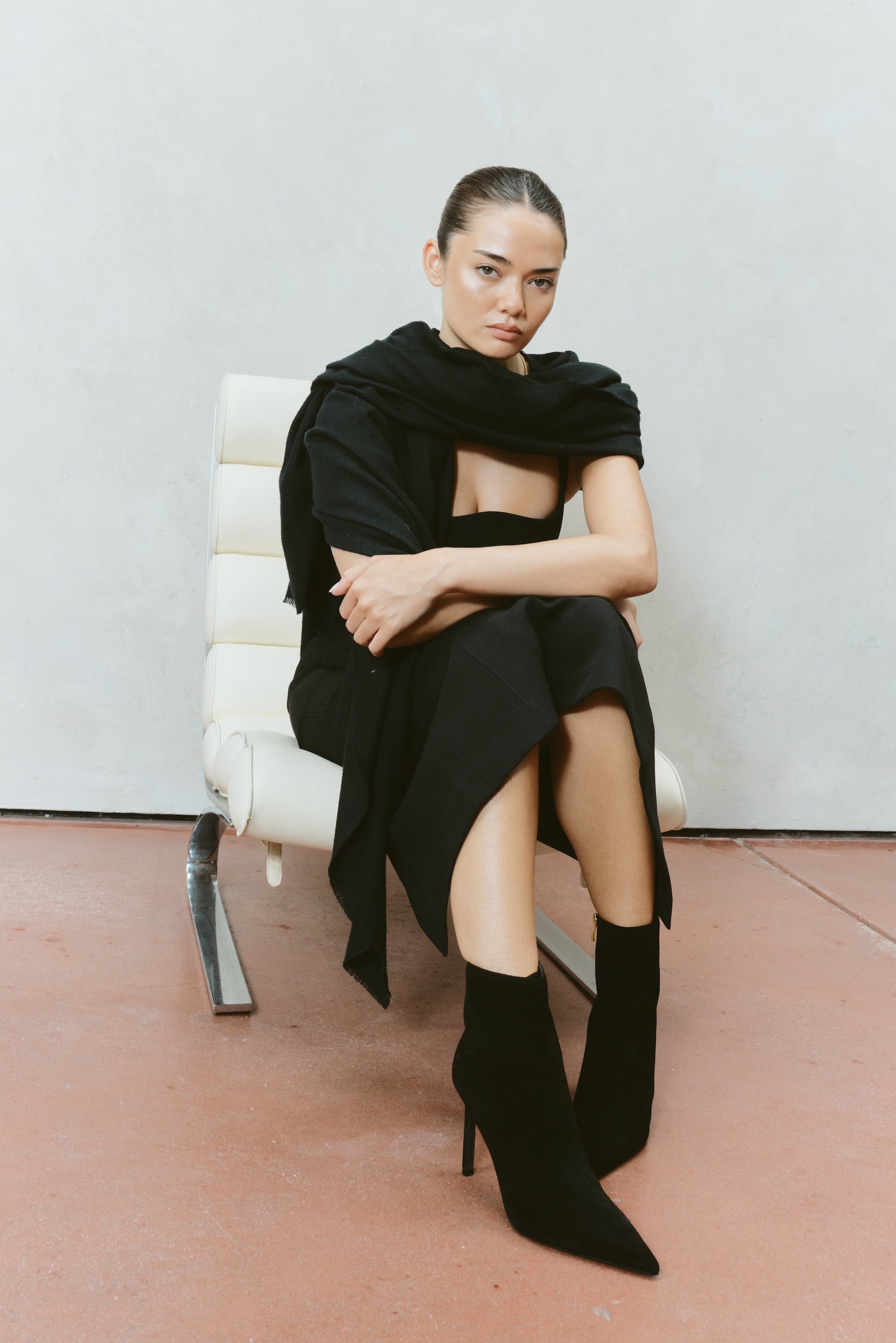 Townes Stiletto Ankle Boots for Women - Black Suede Pointed Toe Heeled Booties for Party, Night Out & Office Wear