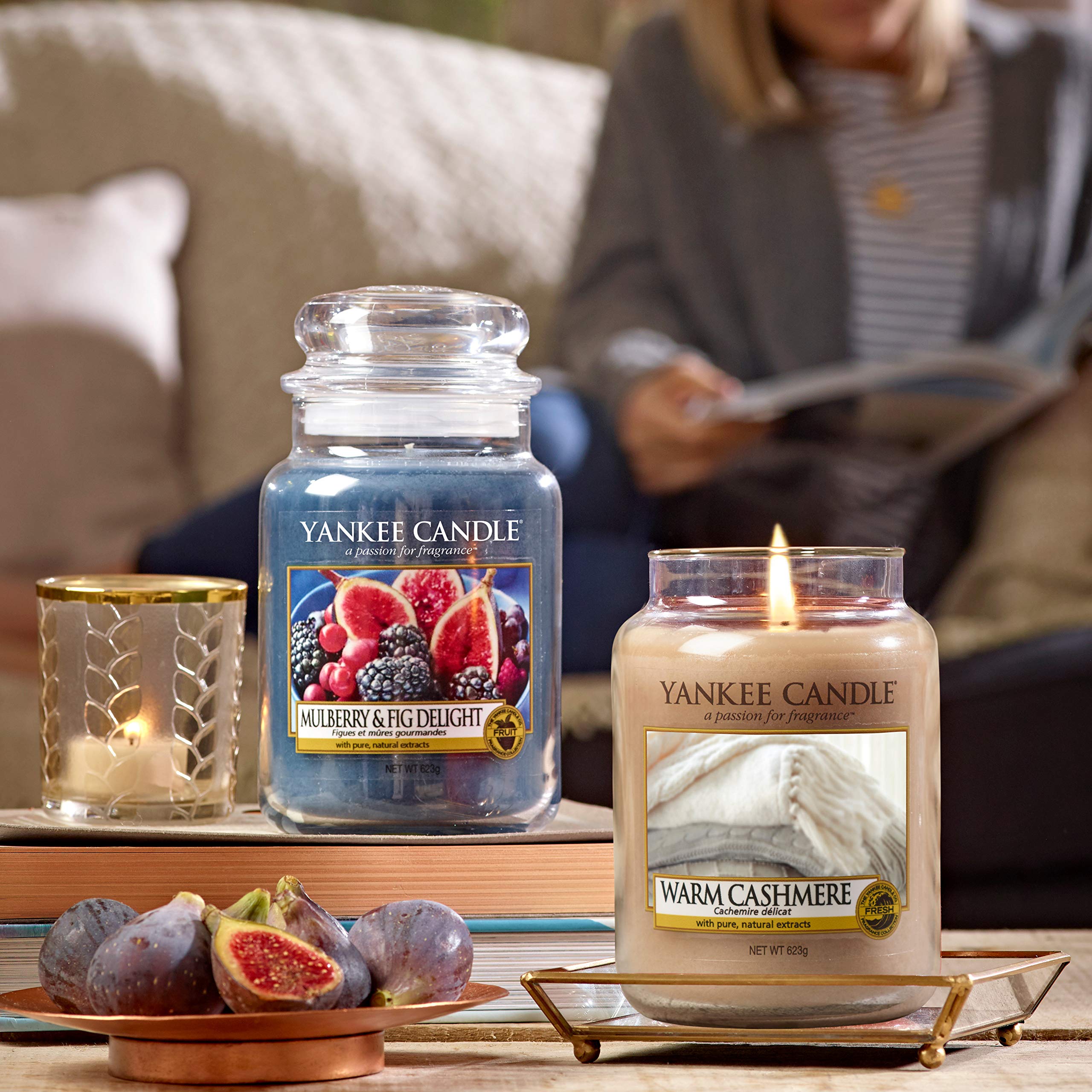 Yankee Candle Warm Cashmere Scented Candle - Large Jar Candle with 150-Hour Burn Time | Long-Lasting Fragrance for Home, Office & Gifts | Perfect for Relaxation, Aromatherapy & Holiday Decor