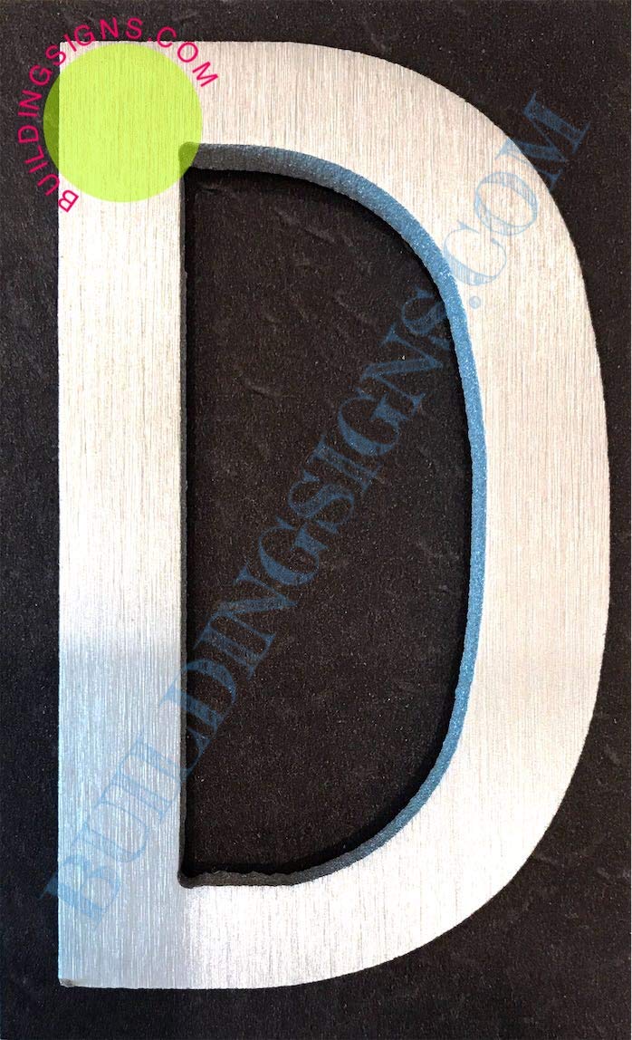 2.75 Inch Aluminum Letter D Sign - Brush Silver Finish, Double Sided Tape, Rust-Free - Elegant Door Number for Home & Office Decor